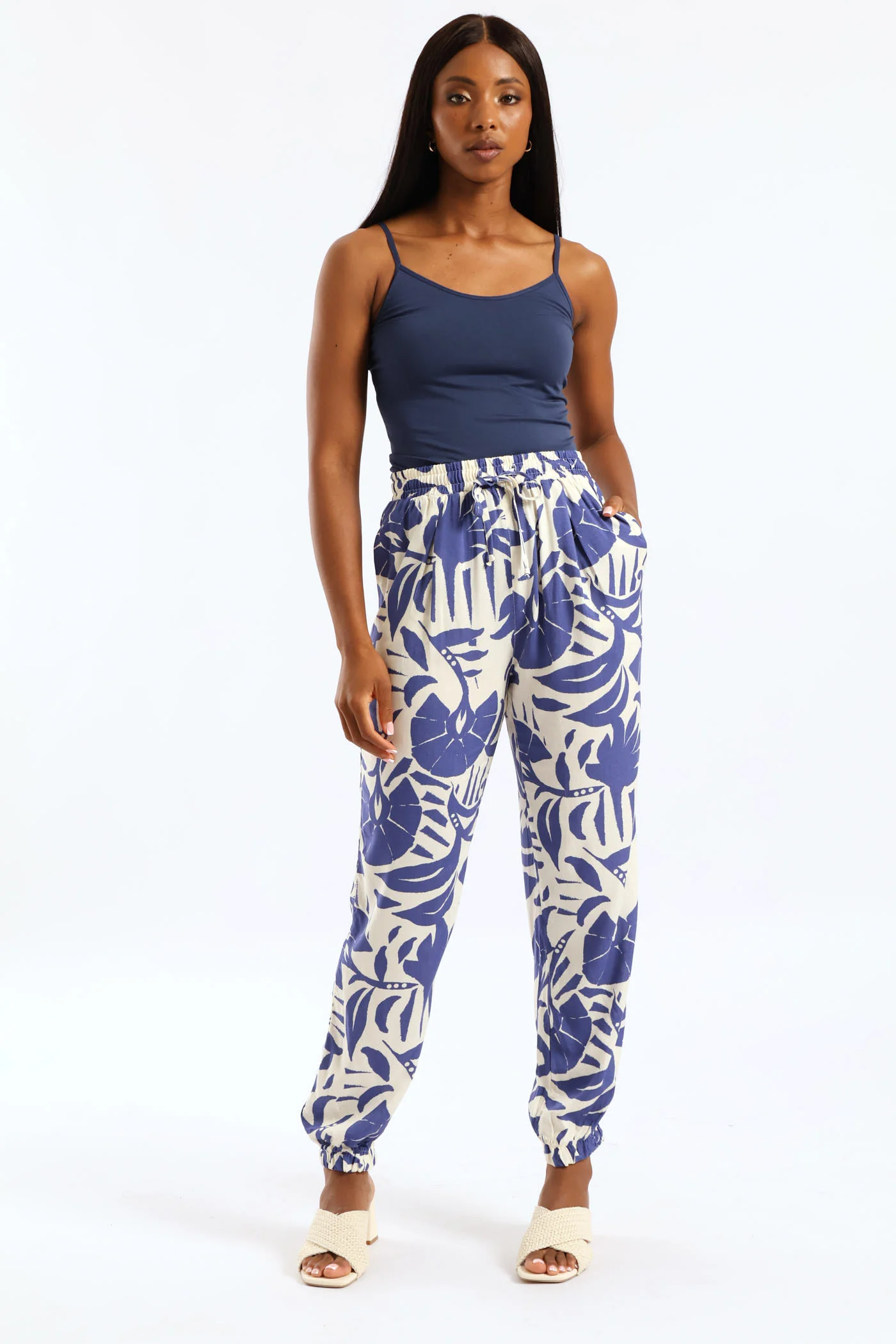 2 Pack Seamless Cami - Navy/Beige - Image 6