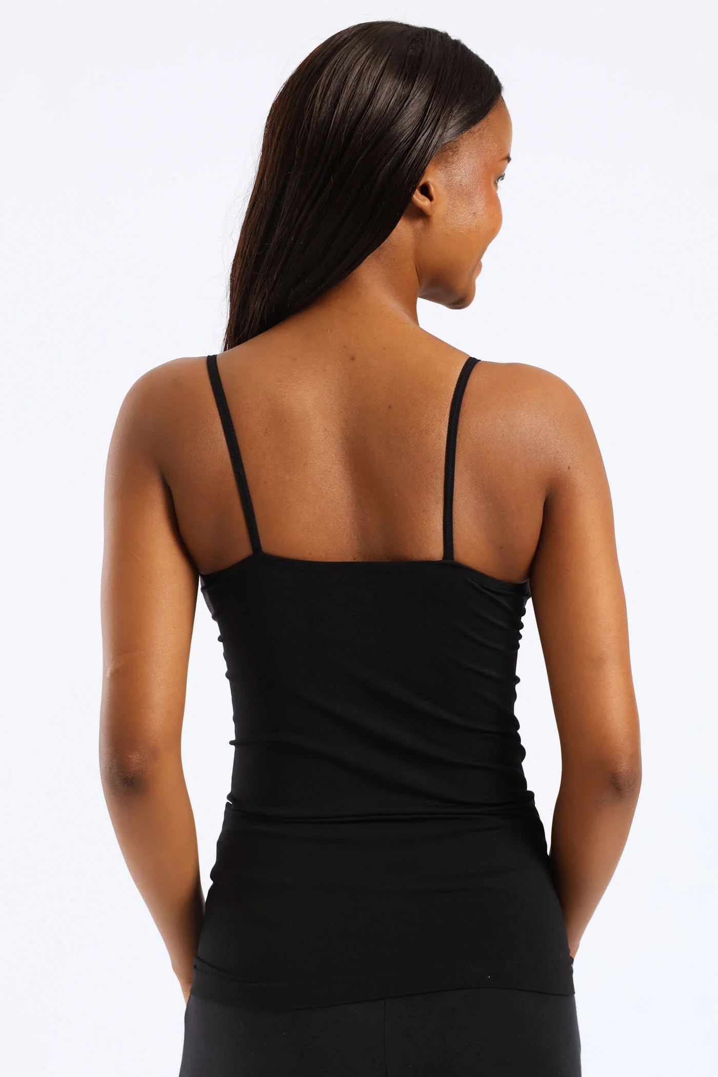 2 Pack Seamless Print Cami - Black/Blush - Image 7