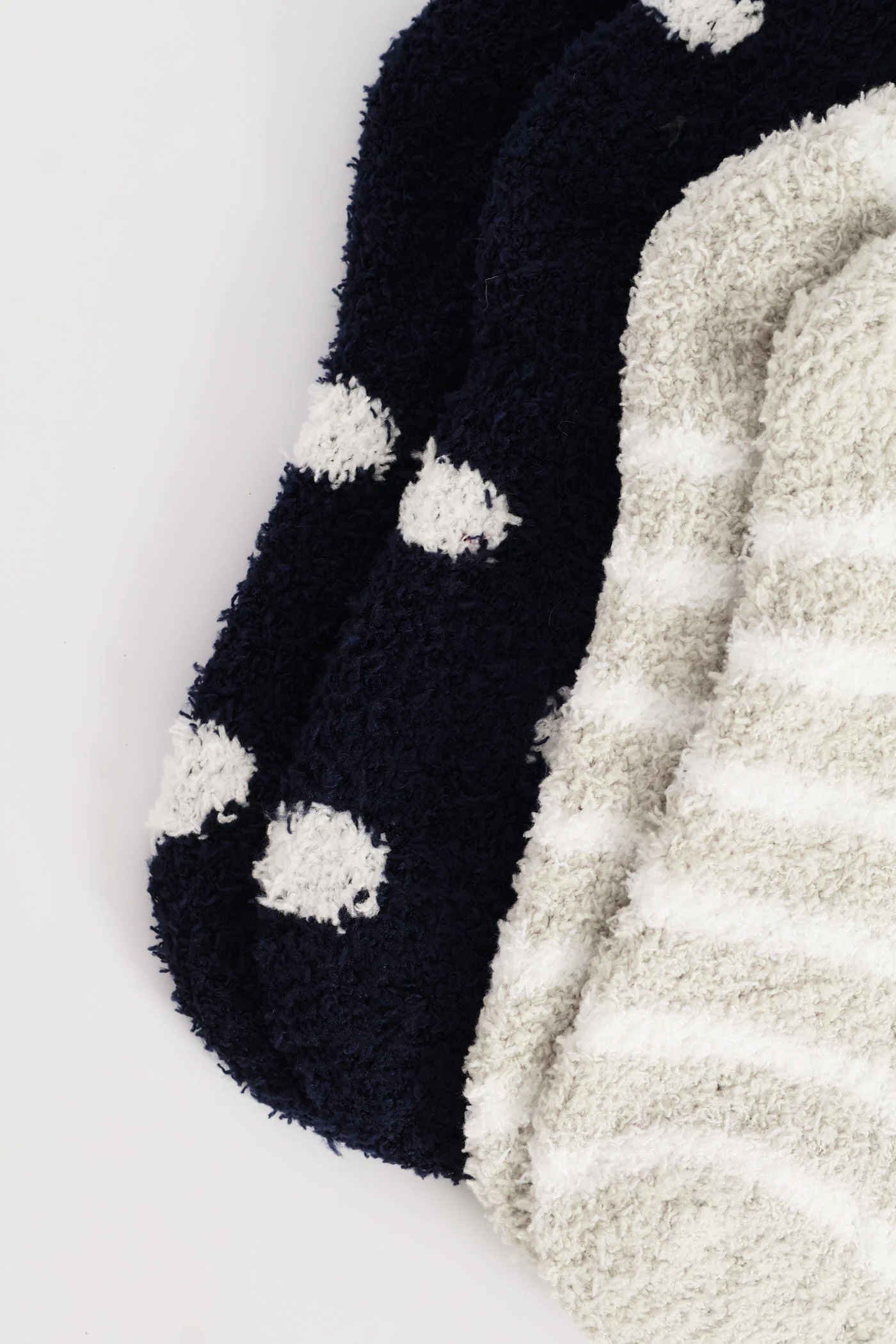 2 Pack Spots & Stripes Cosy Socks - Navy - Image 3