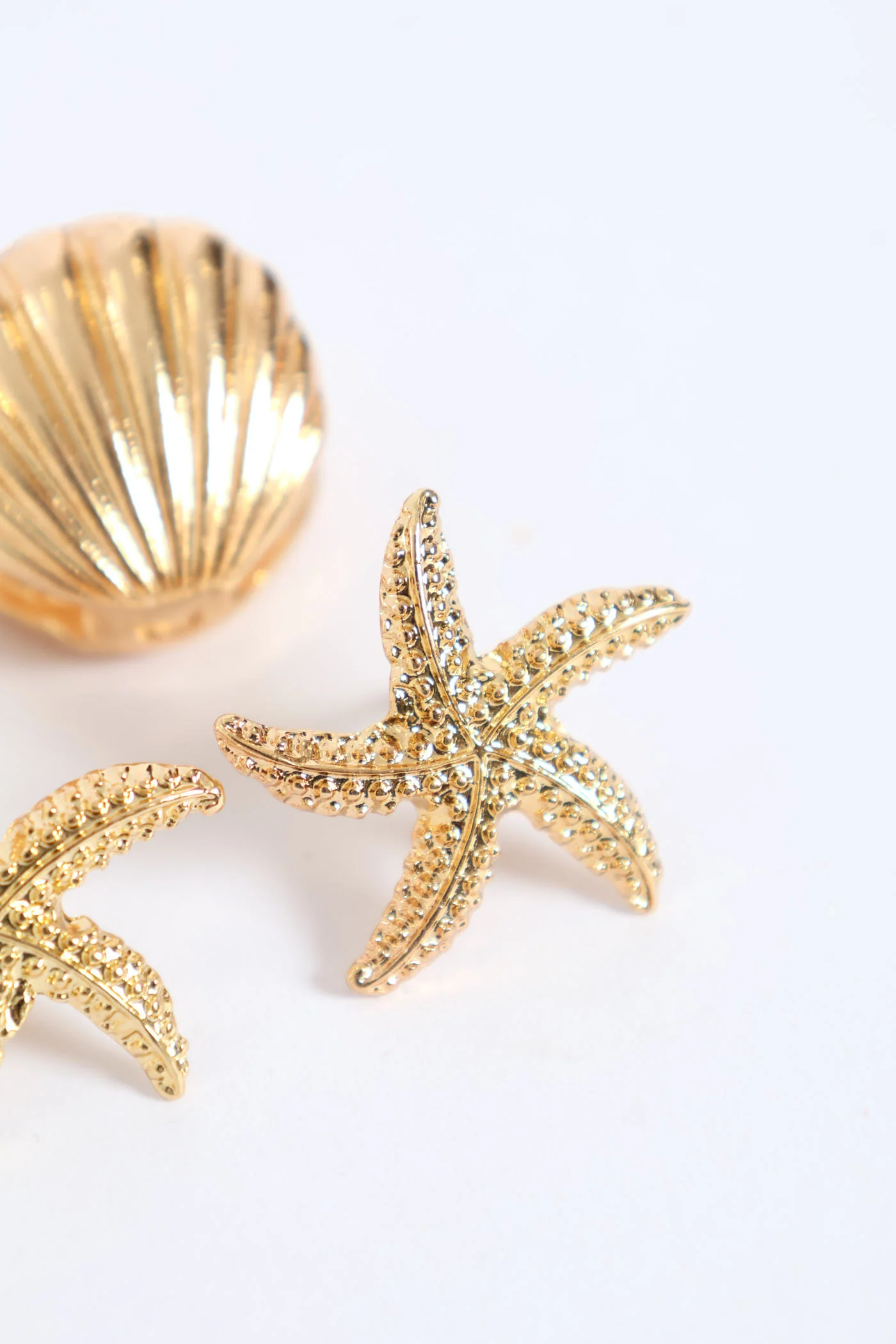2 Pack Star Fish & Clam Set - Gold - Image 2