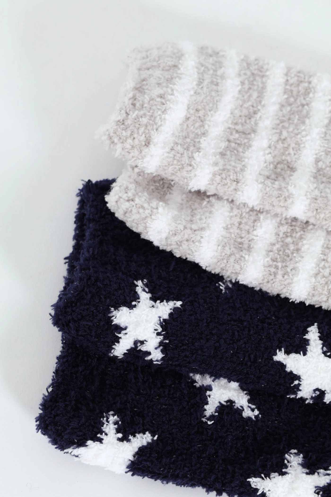 2 Pack Stars & Stripe Cosy Socks  - Navy - Image 2
