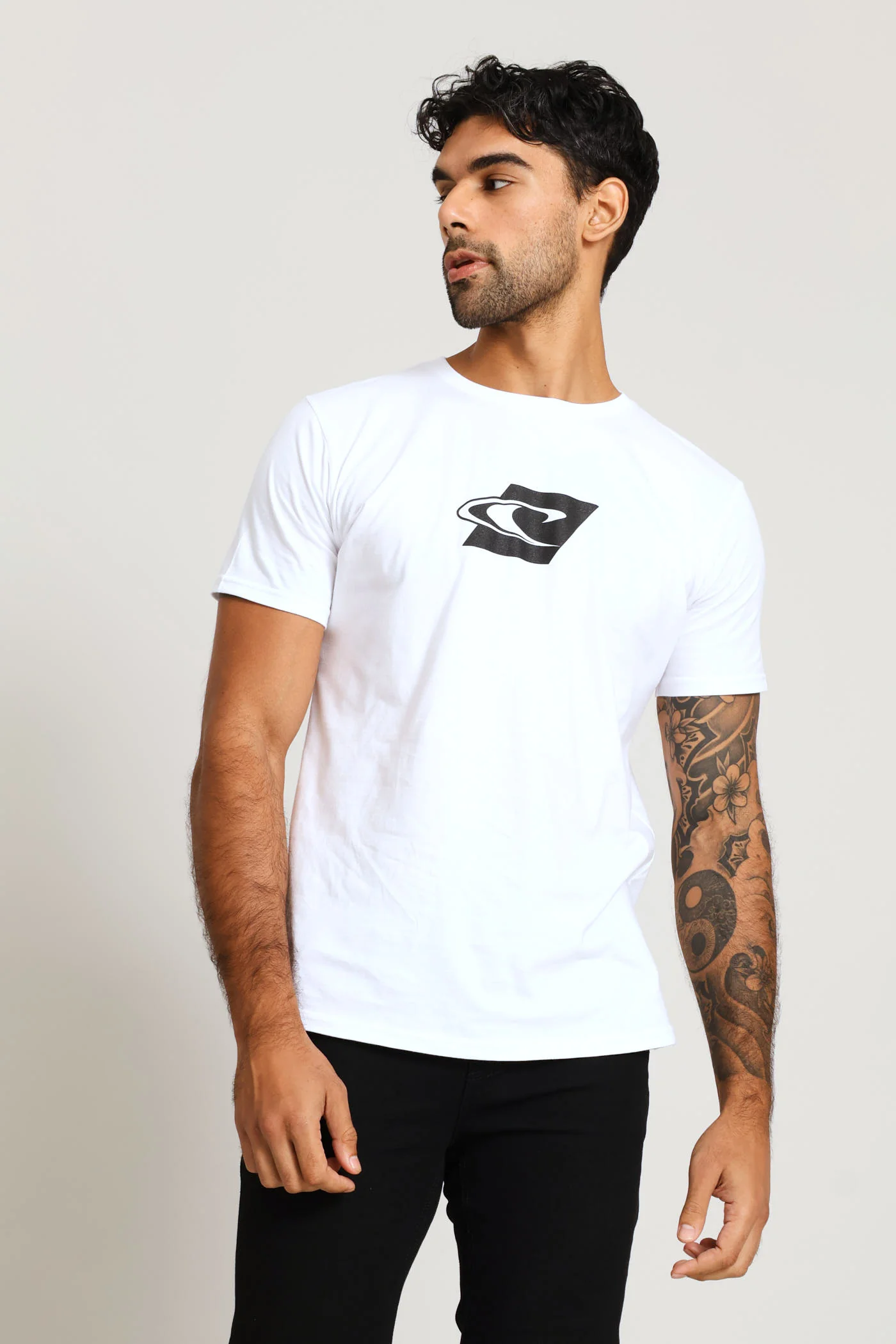 2 Pack Chest Print Tee - White/Blue - Image 3