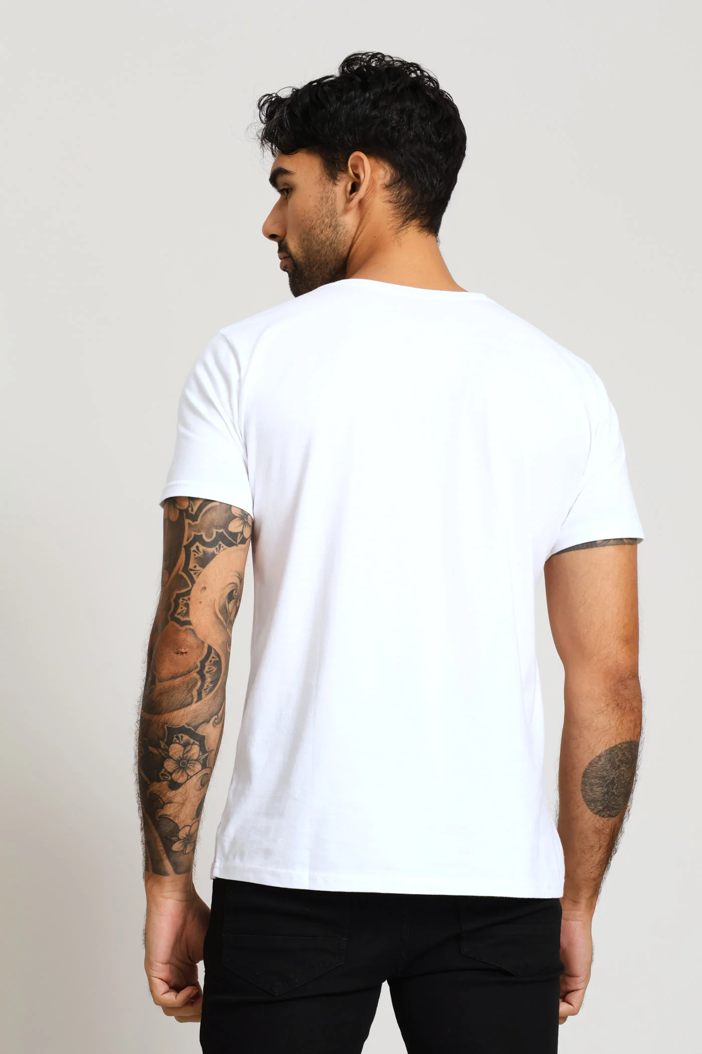 2 Pack Chest Print Tee - White/Blue - Image 5