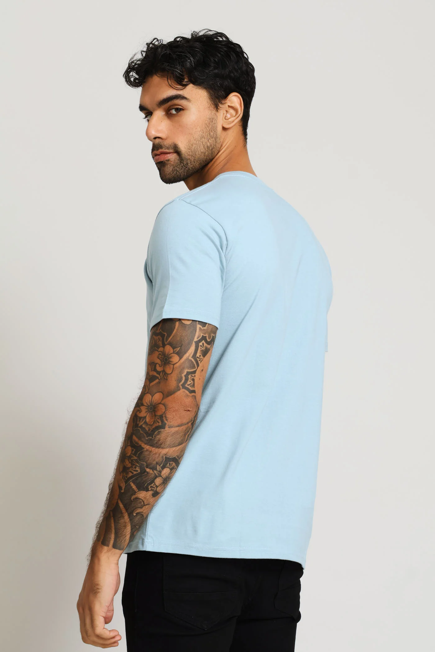 2 Pack Chest Print Tee - White/Blue - Image 8
