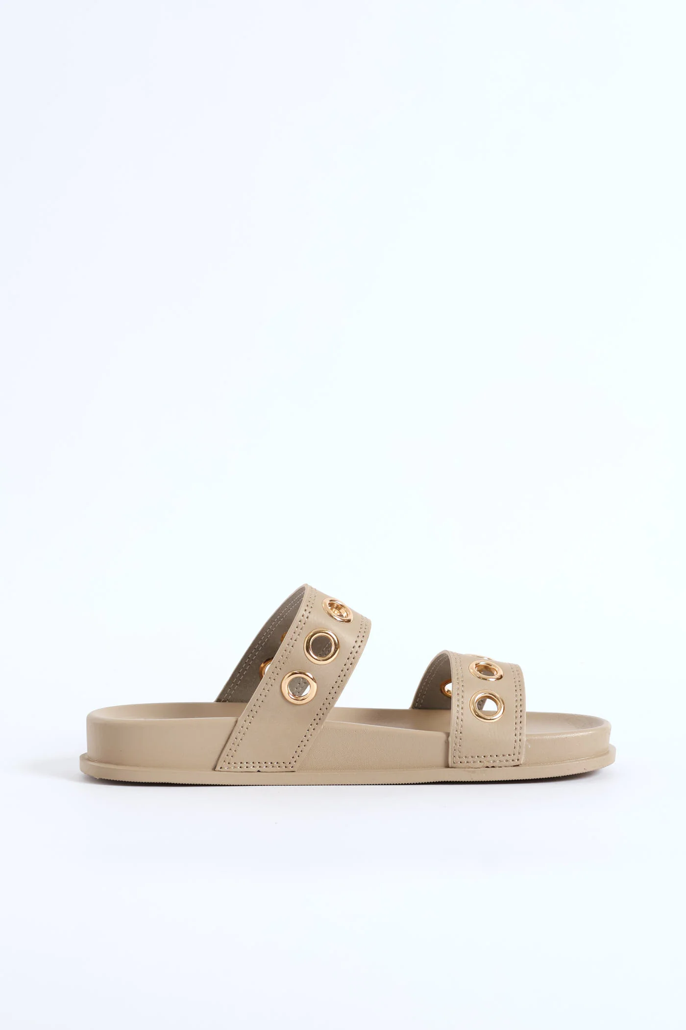 2 Strap Eyelet Sandal - Nude - Image 2