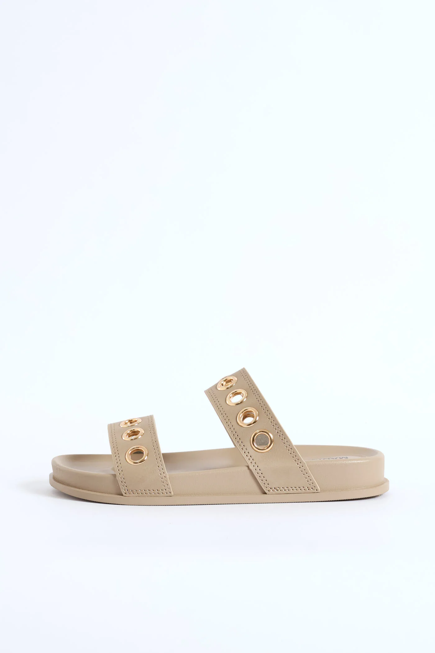 2 Strap Eyelet Sandal - Nude - Image 4
