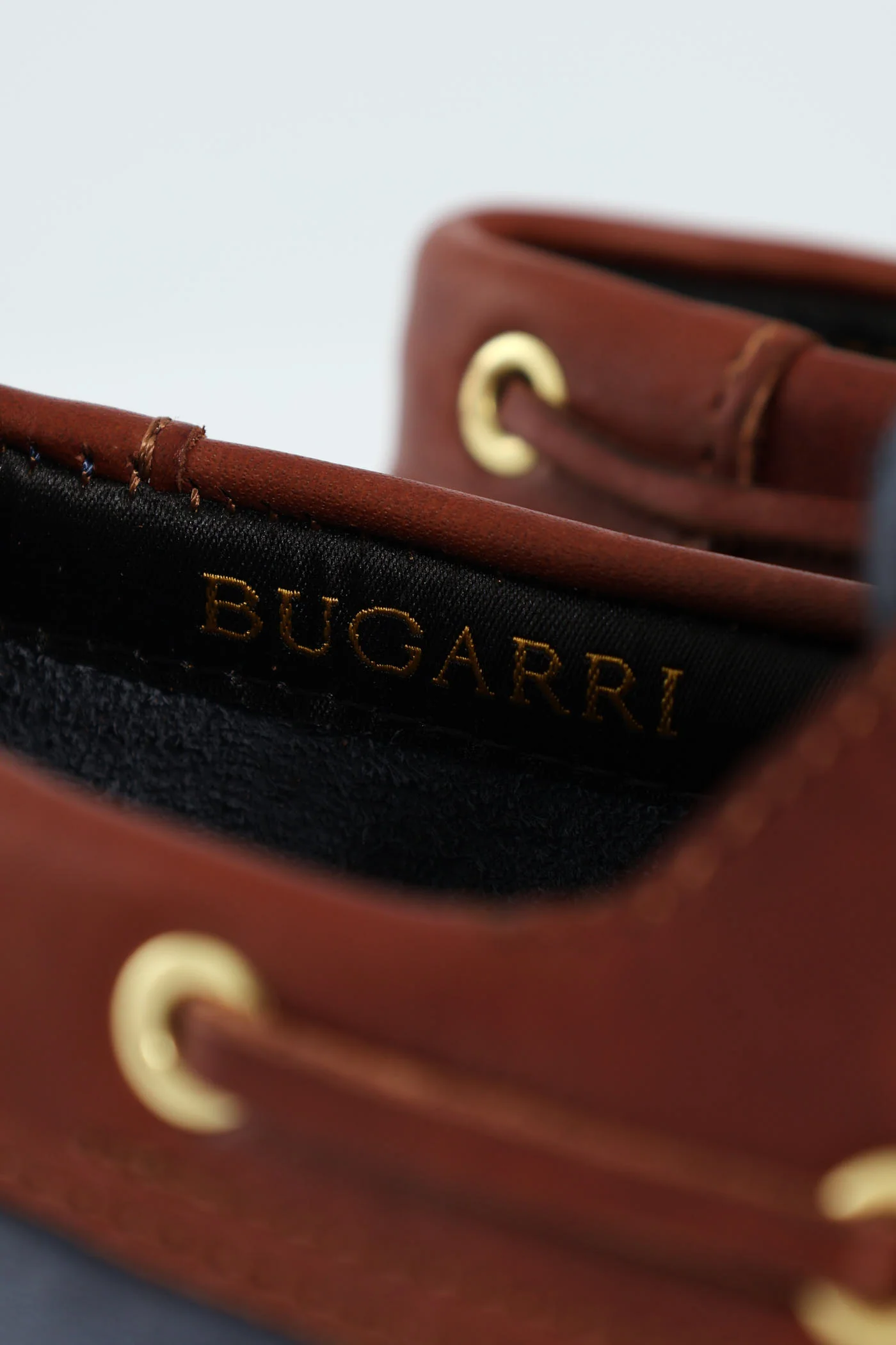 2 Tone Leather Docksider - Navy/Brown - Image 3
