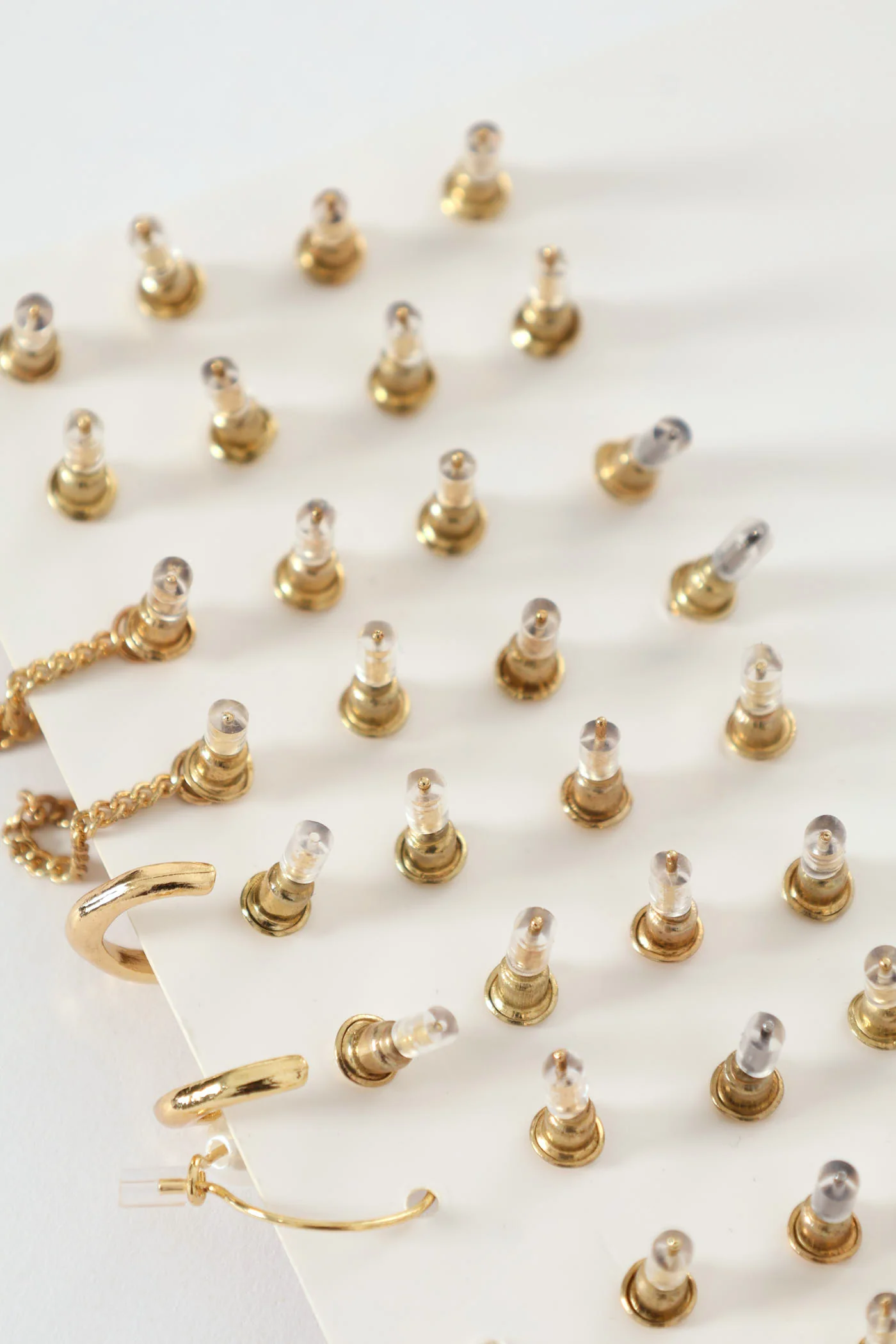 20 Pack Stud & Hoop Earrings - Gold - Image 3