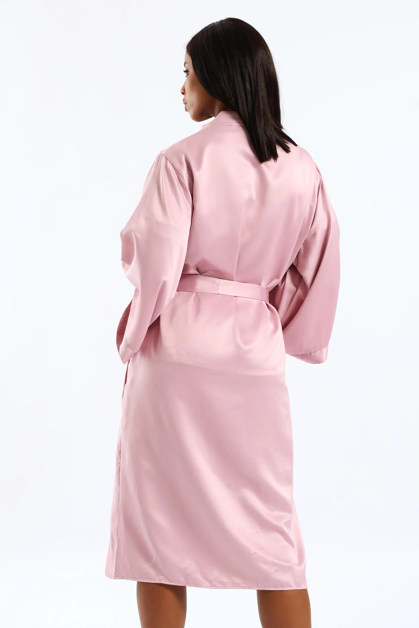 3/4 Satin Gown - Pink - Image 5
