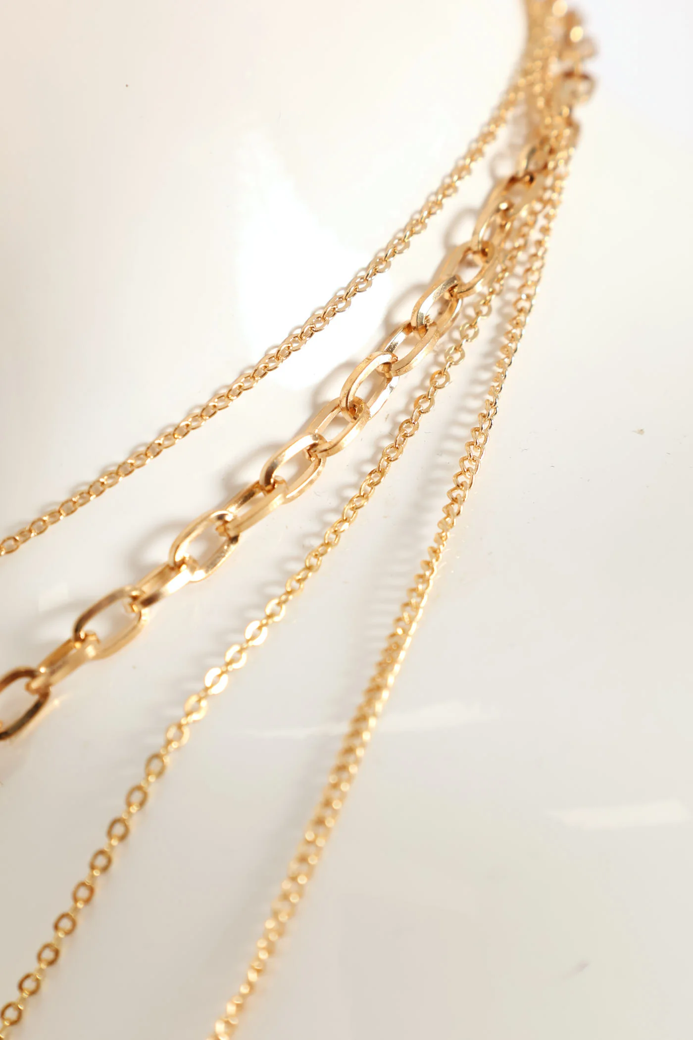 3 Layer Shell Pendant Neckalce - Gold - Image 3