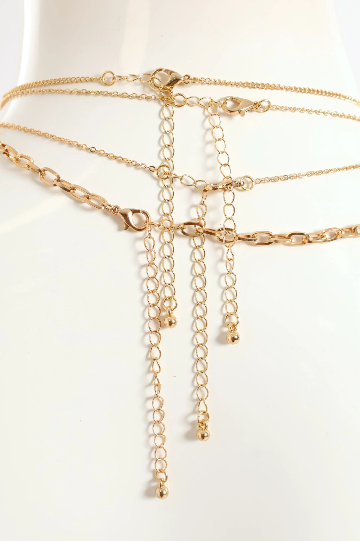 3 Layer Shell Pendant Neckalce - Gold - Image 4