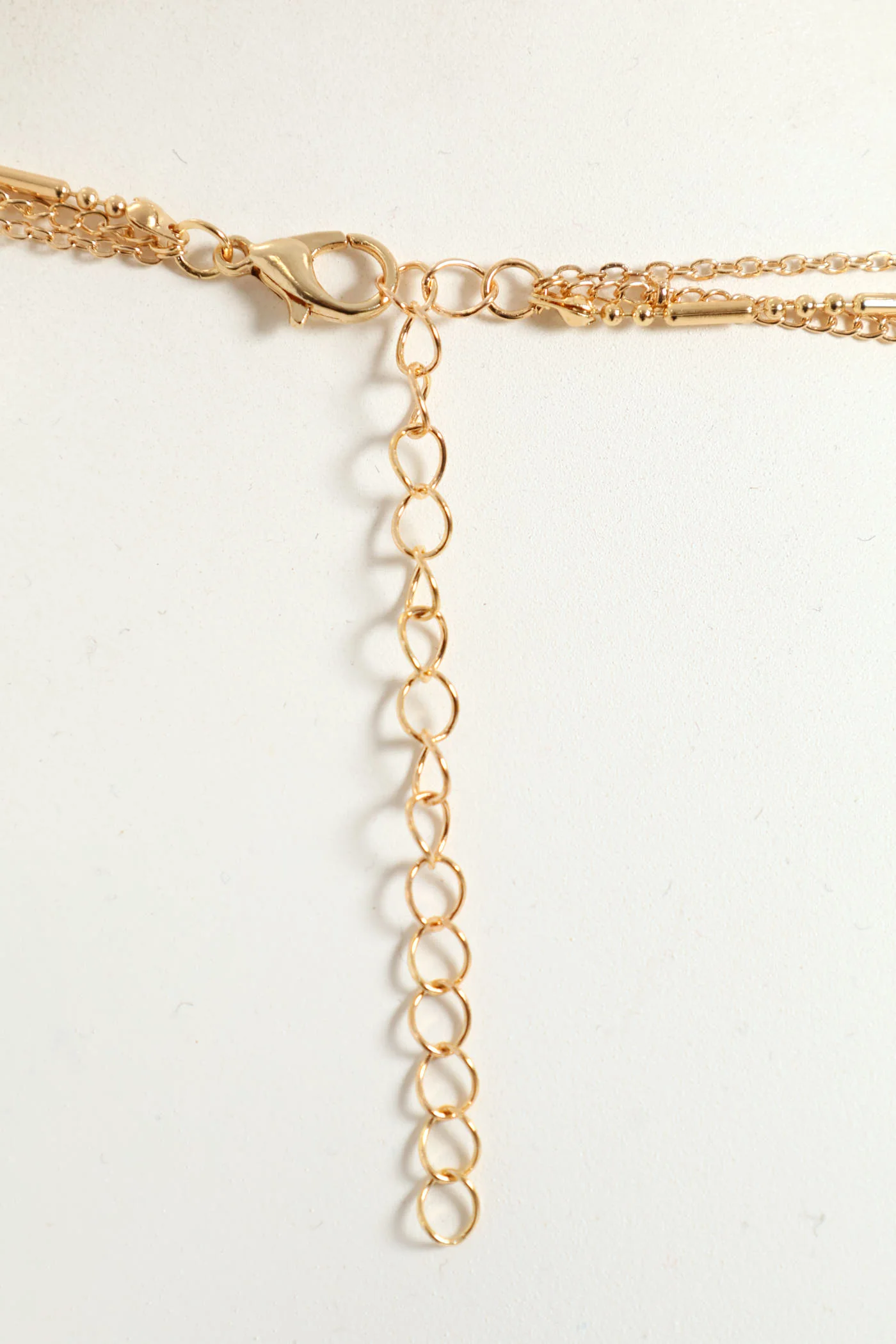 3 Layer Small Disc Necklace - Gold - Image 3