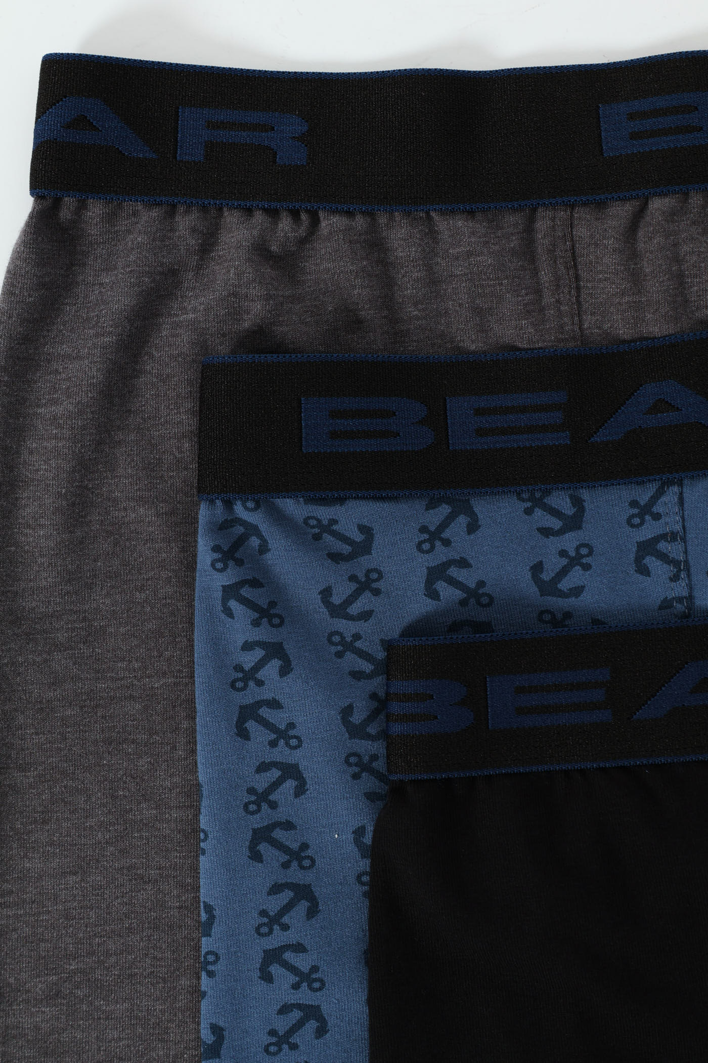 3 Pack Anchor Bodyshorts - Black/Charcoal/Blue - Image 2