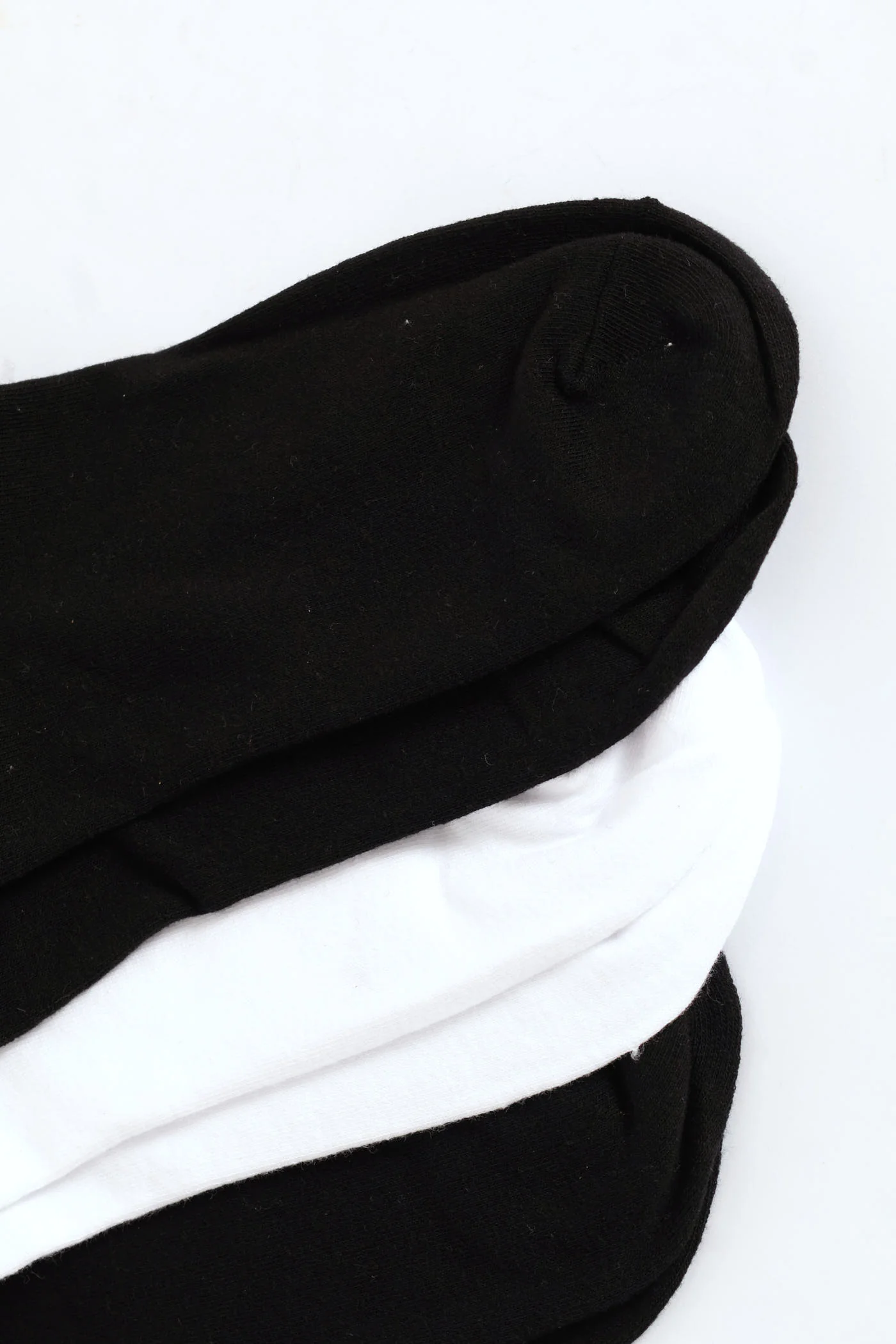 3 Pack Anklet Socks - Black/White - Image 3