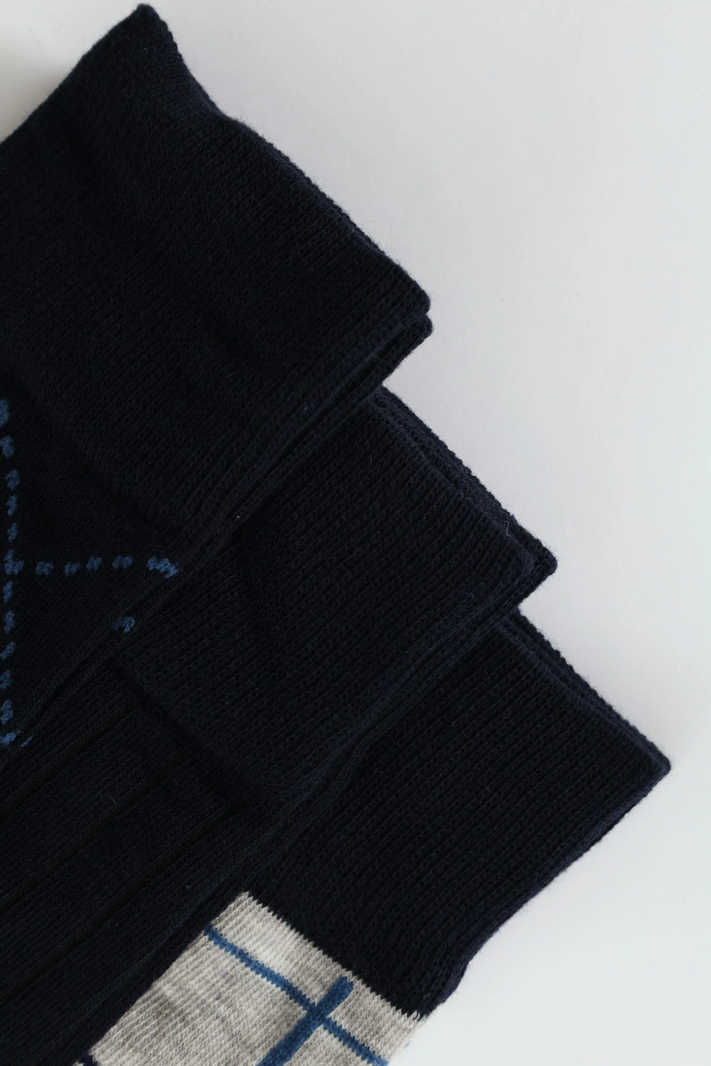 3 Pack Anklet Socks - Navy/Grey - Image 2