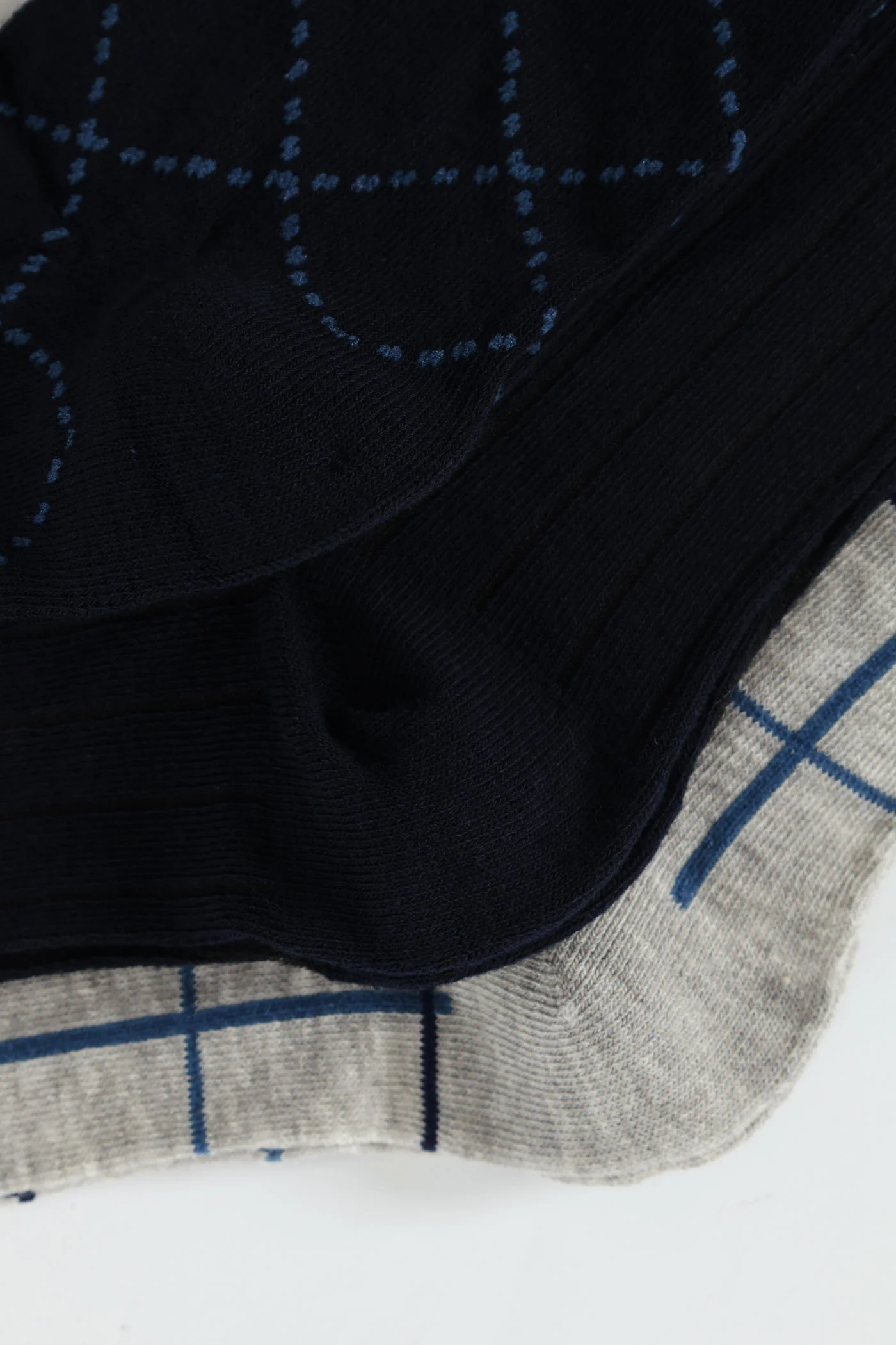 3 Pack Anklet Socks - Navy/Grey - Image 3