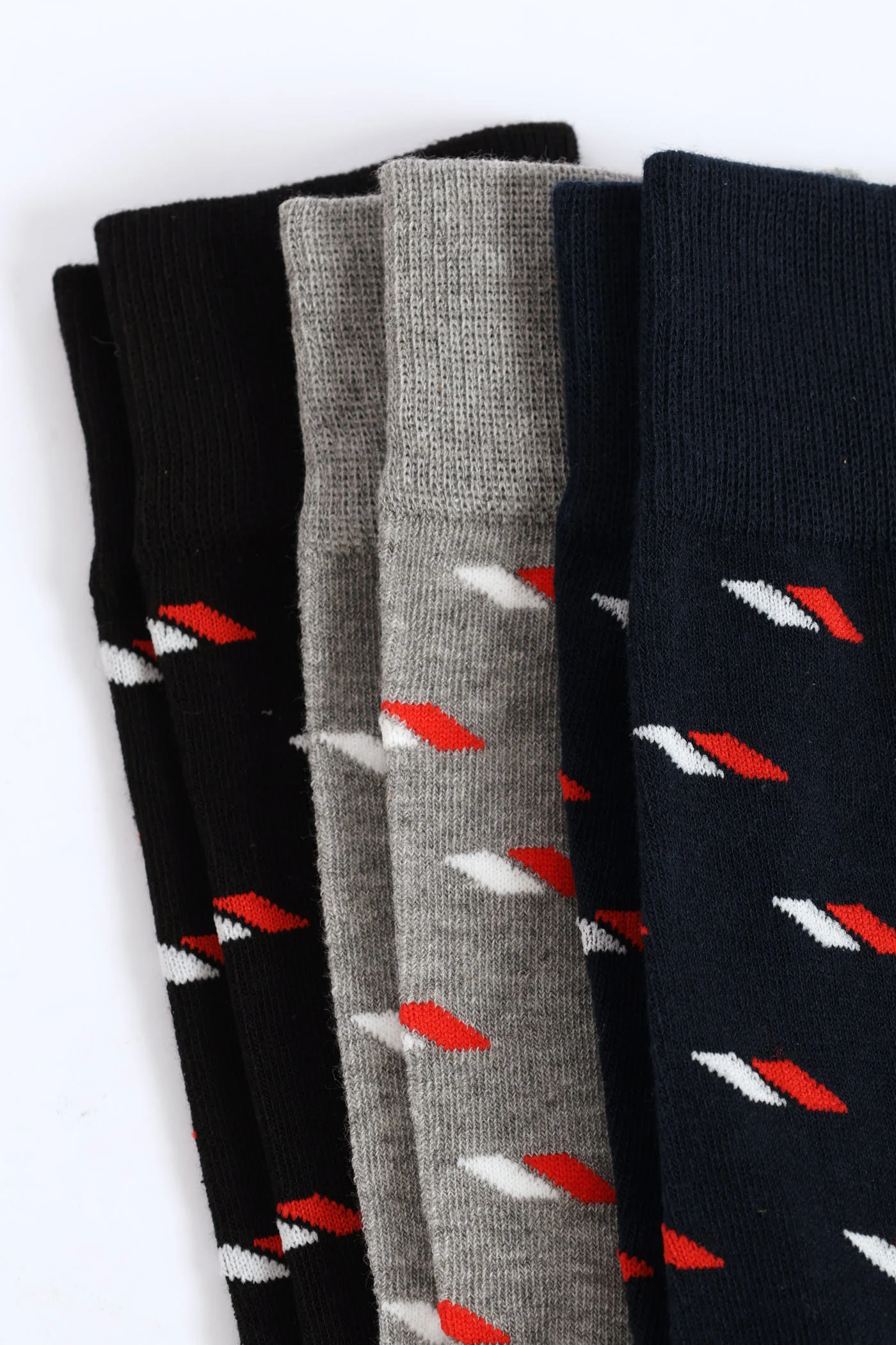 3 Pack Anklet Socks - Navy/Grey/Black - Image 2