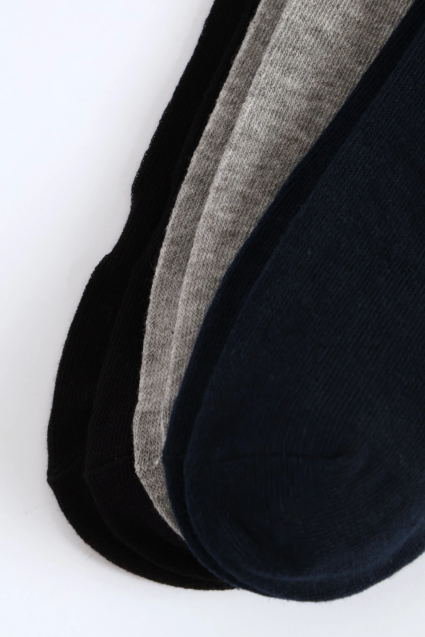 3 Pack Anklet Socks - Navy/Grey/Black - Image 3