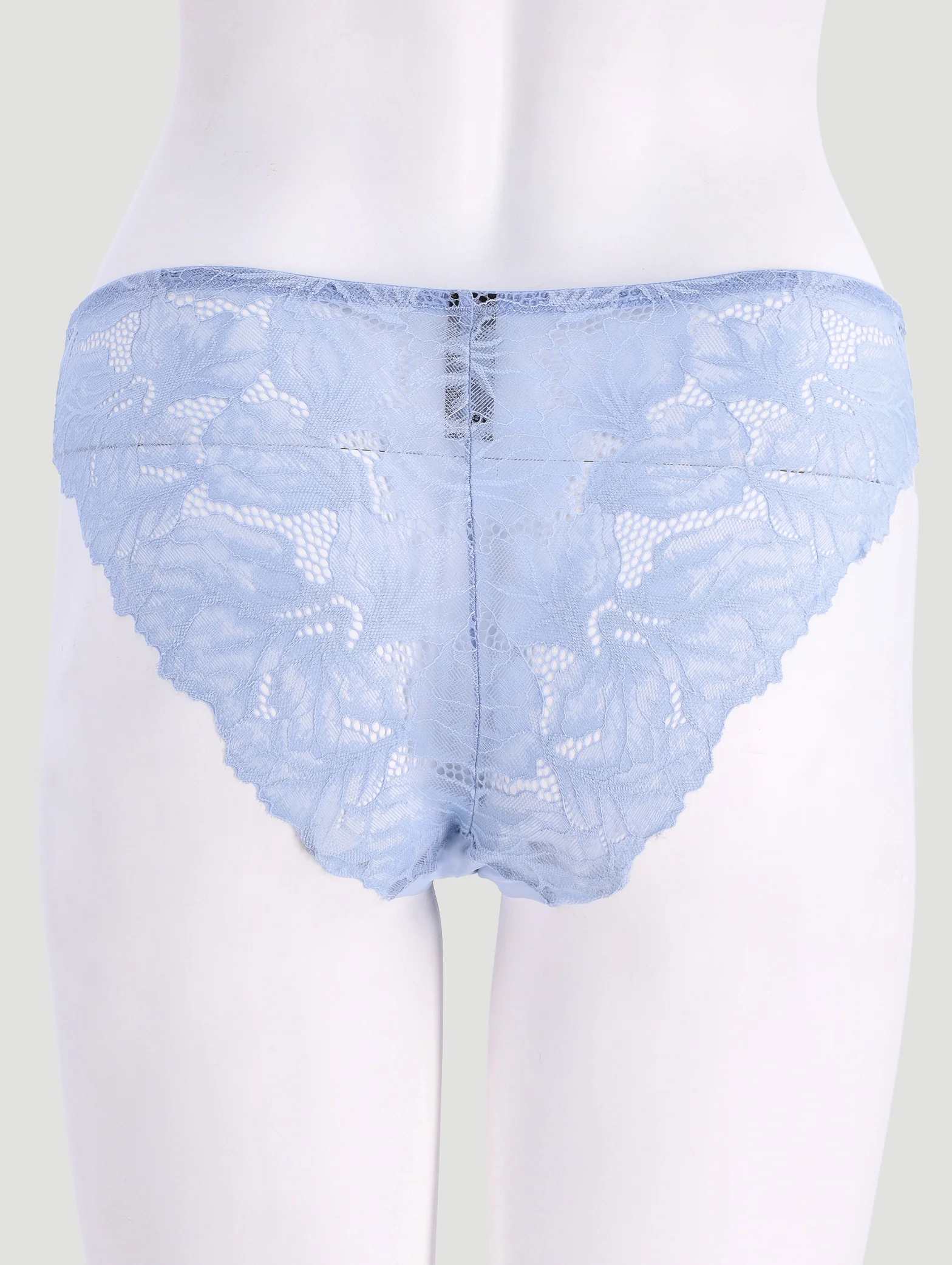 3 Pack Bonded Lace Brazilian Panties - Slate/Blue/Stone - Image 3