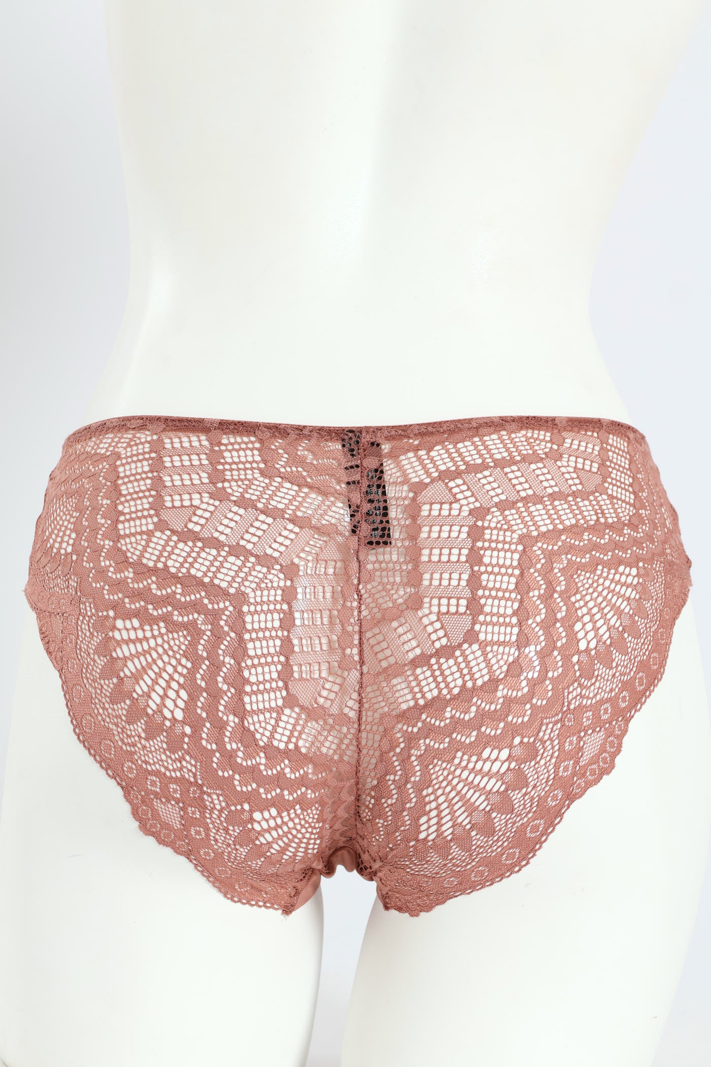 3 Pack Bonded Lace Midi Panties - Chocolate/Mocha/Pink - Image 2