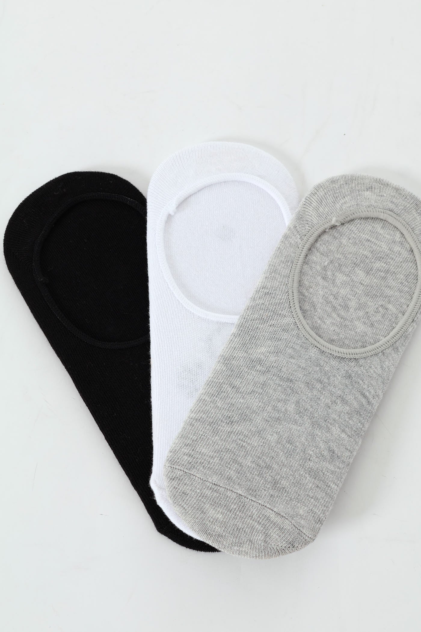 3 Pack Choose Happy Secret Socks - Black/White/Grey - Image 2