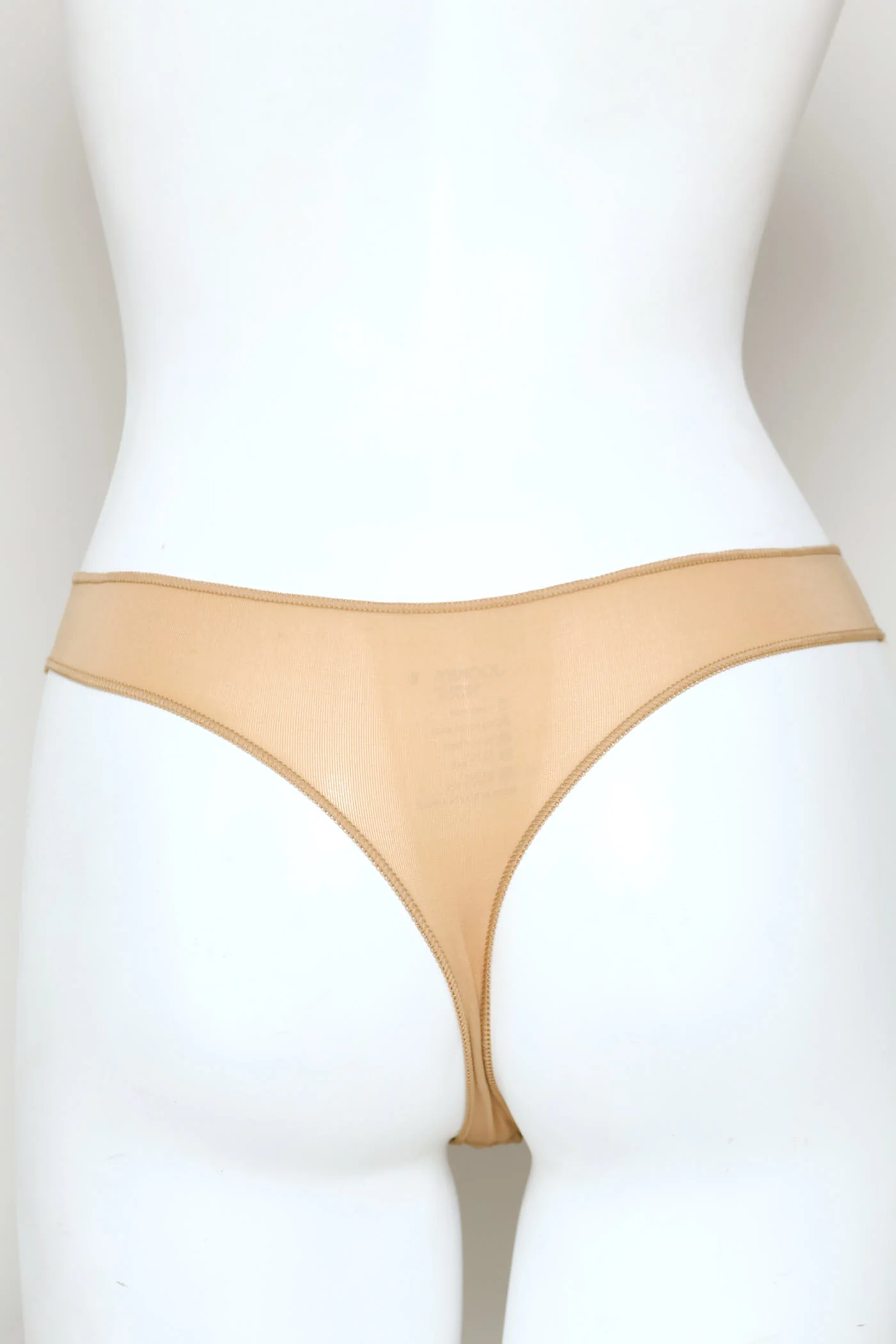 3 Pack Classic Plain Thong Panties - Pink/Nude/Plum - Image 3