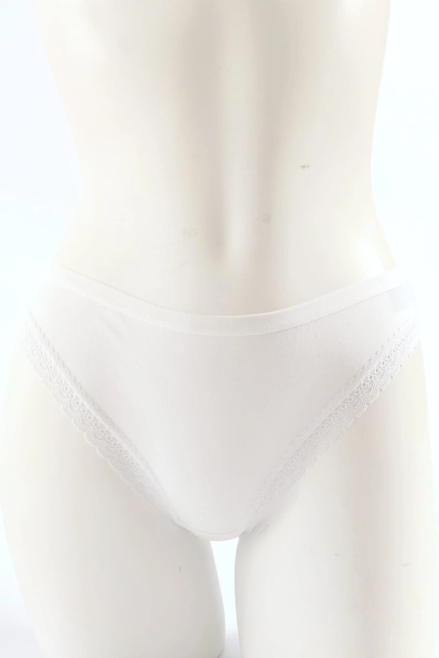 3 Pack Cotton Brazilian Panties - Grey Melange/White/Black - Image 4