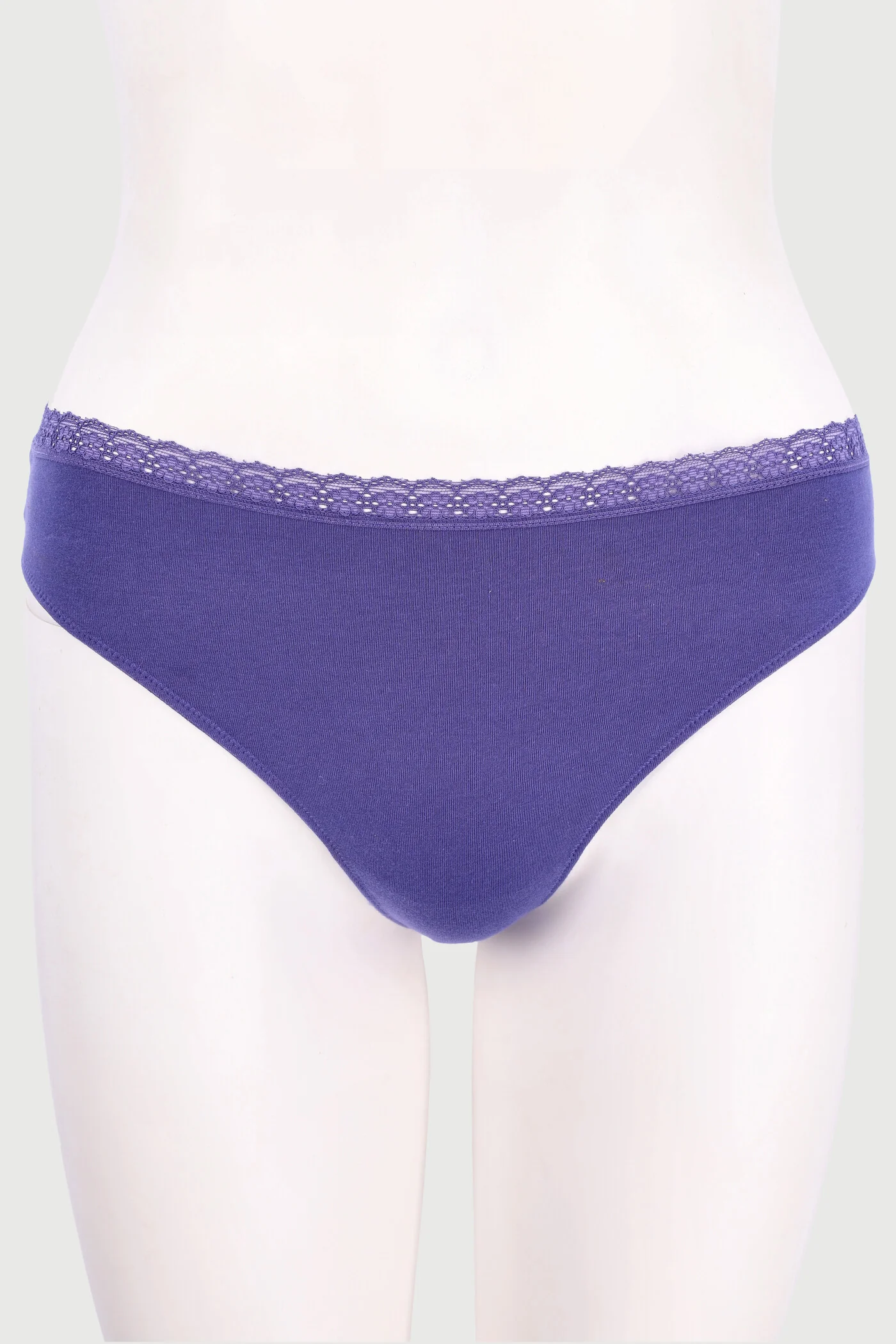3 Pack Cotton Thong Panties - Powder Pink/Cream Melange/Navy - Image 3
