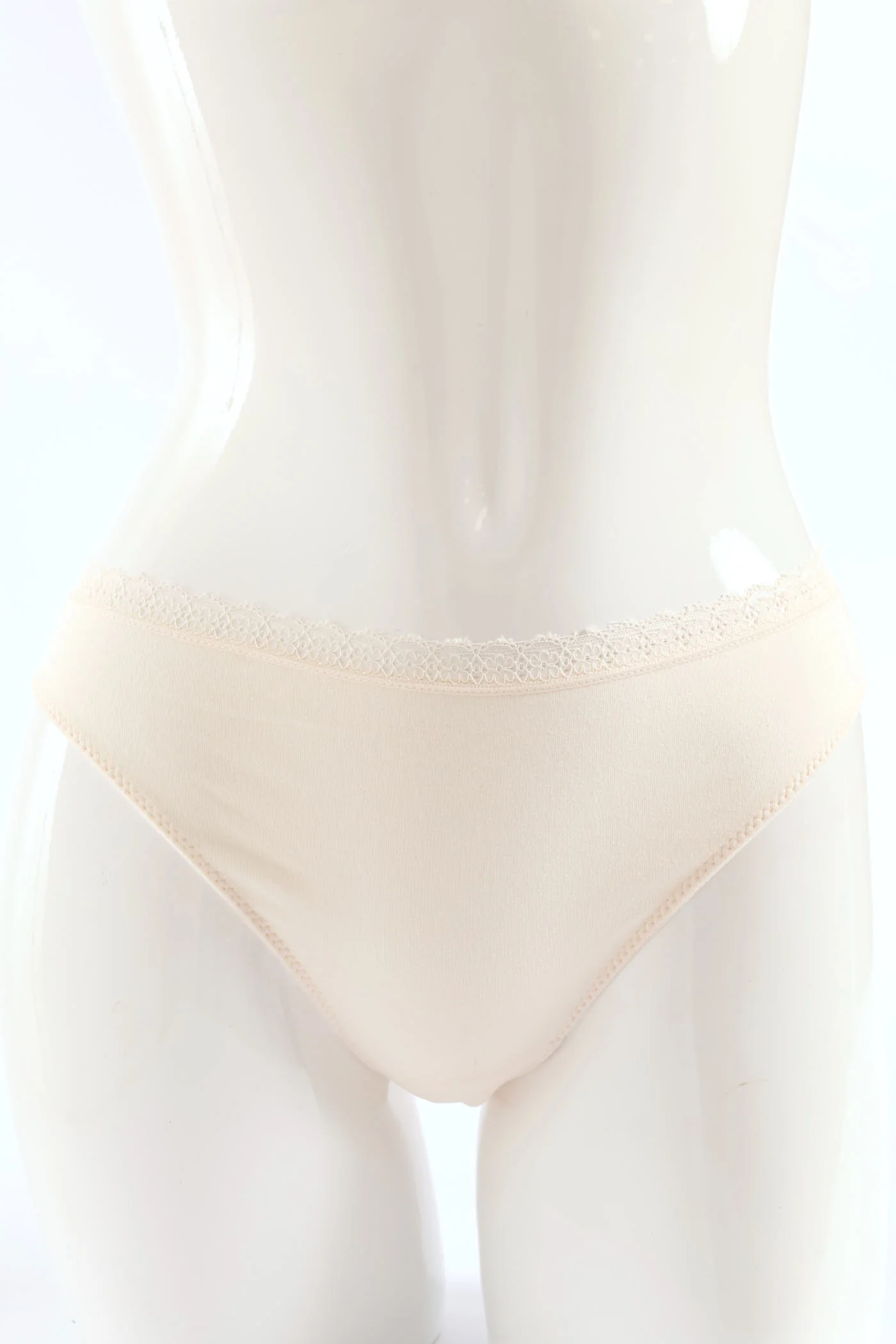 3 Pack Cotton Thong Panties - Powder Pink/Cream Melange/Navy - Image 6