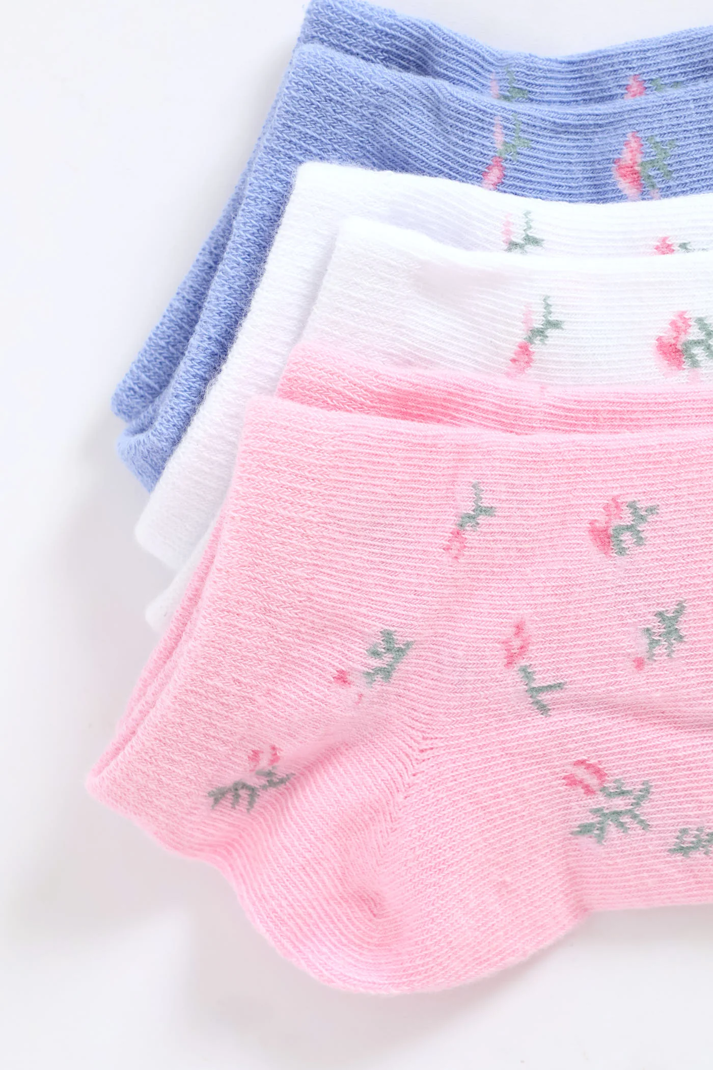 3 Pack Ditsy Low Cut Fashion Socks - Multi - Image 2