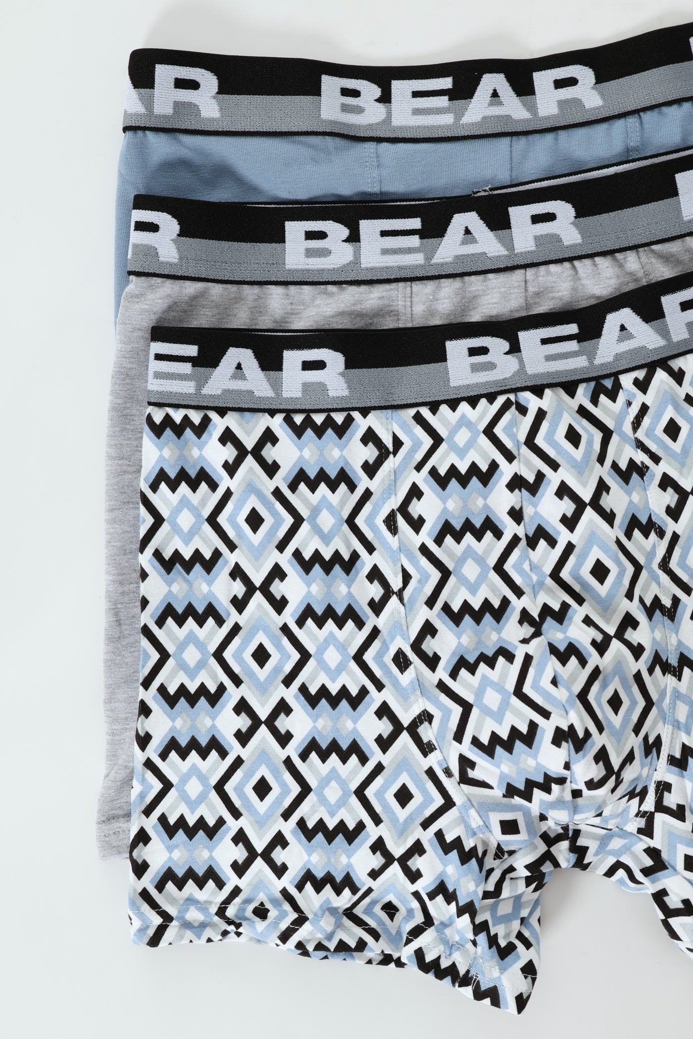 3 Pack Ehtnic Tribe Bodyshorts - Blue/Grey Melange - Image 4