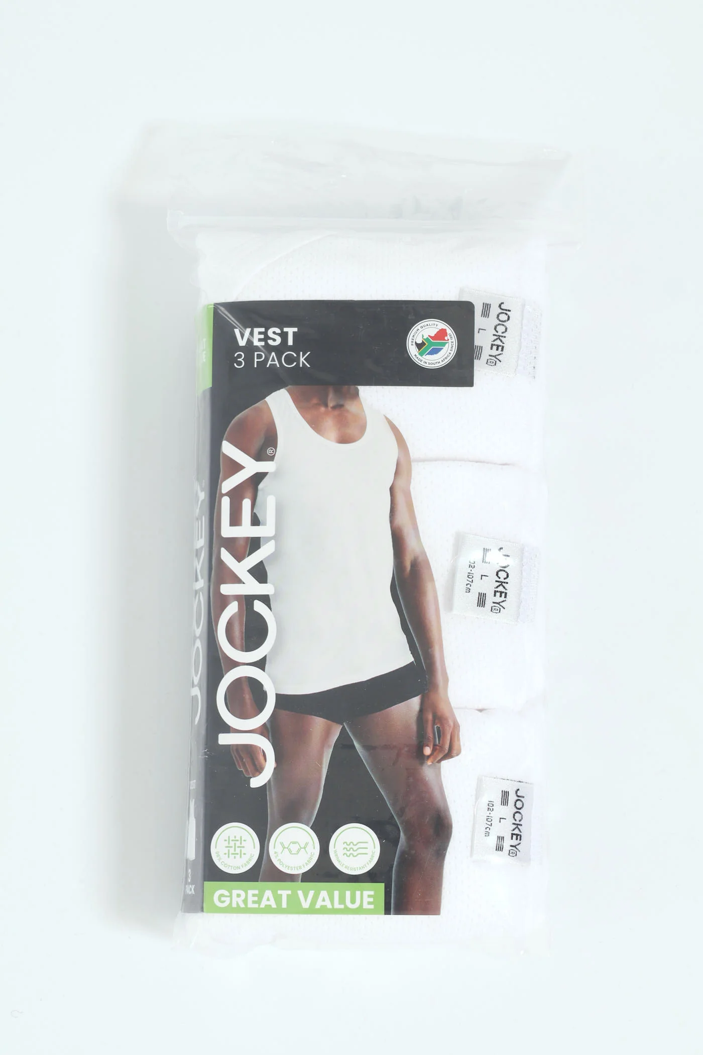 3 Pack Eyelet Vest - White - Image 4