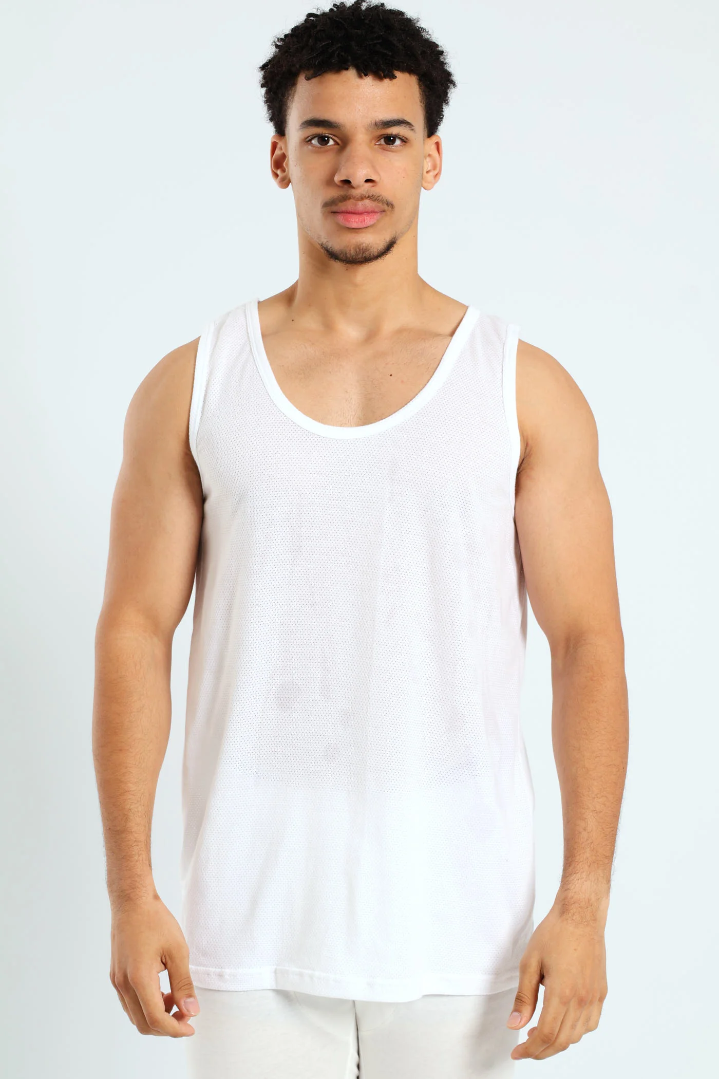 3 Pack Eyelet Vest - White - Image 5