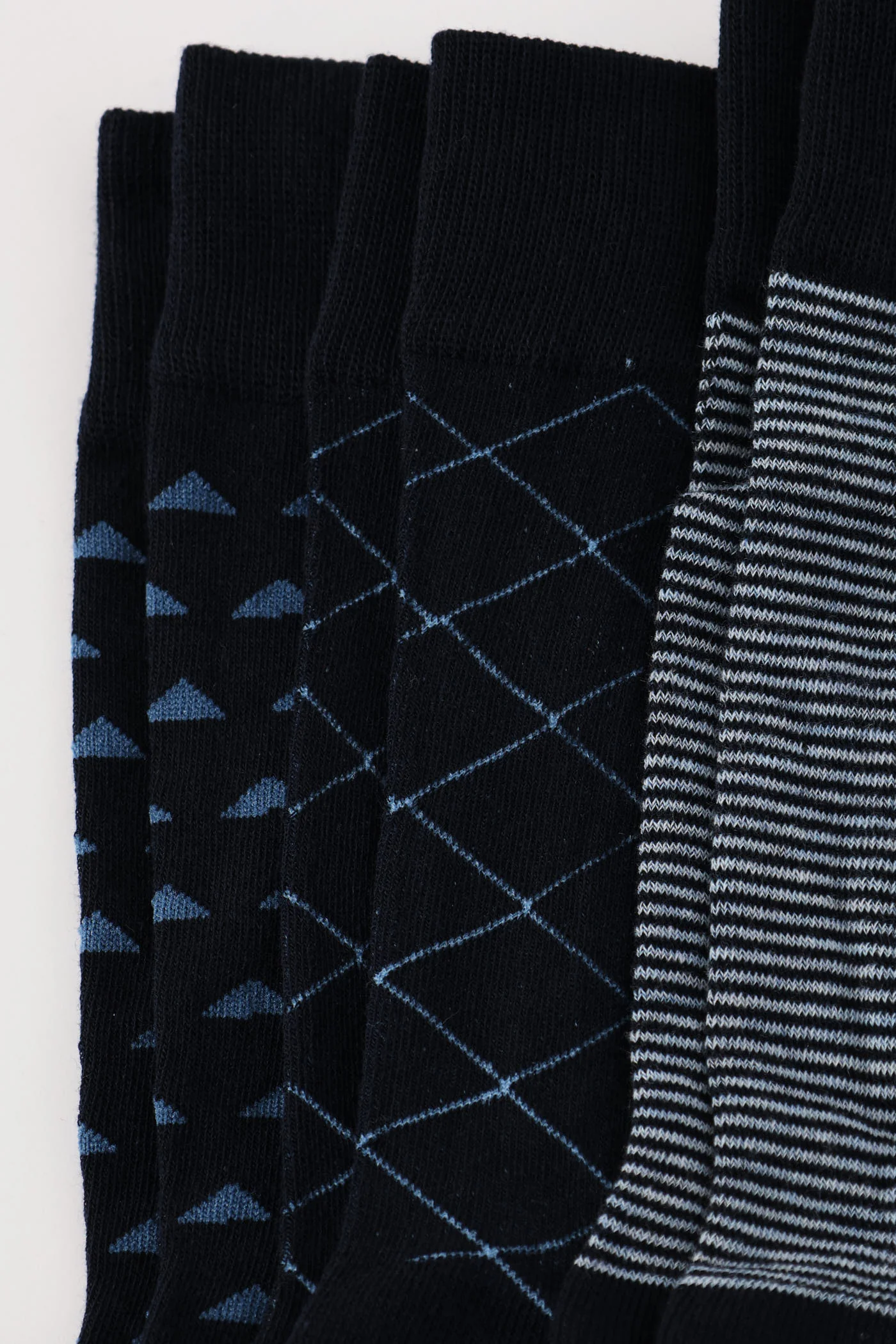 3 Pack Fashion Anklet Socks - Blue - Image 2