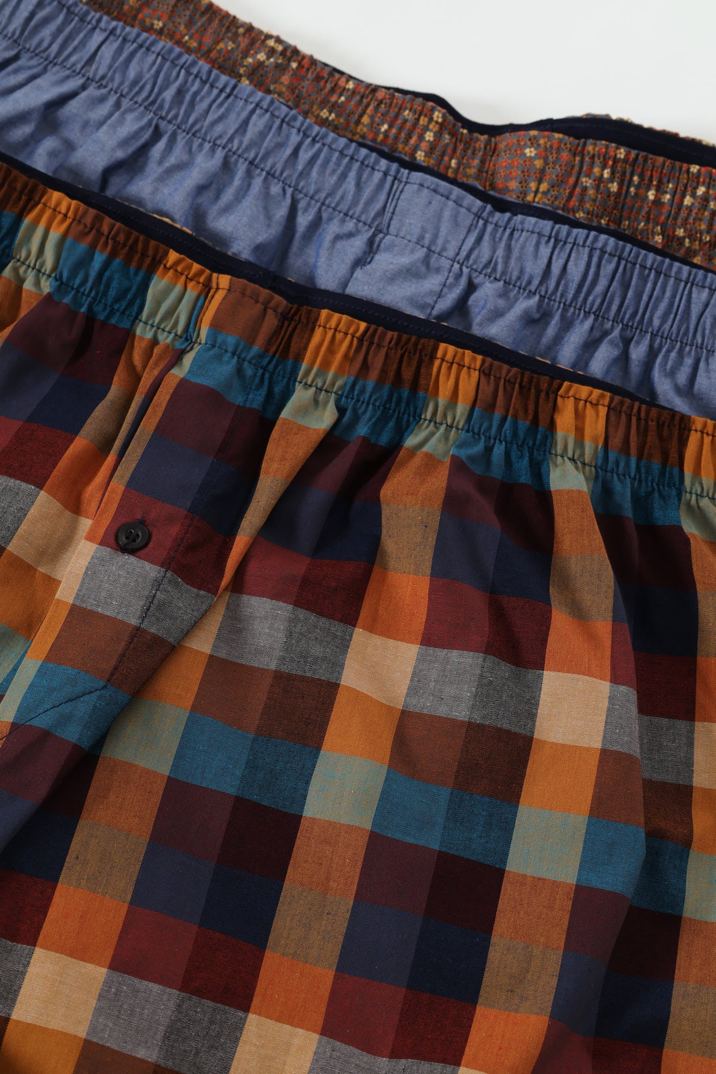 3 Pack Fashion Boxers - Blue/Brown - Image 2