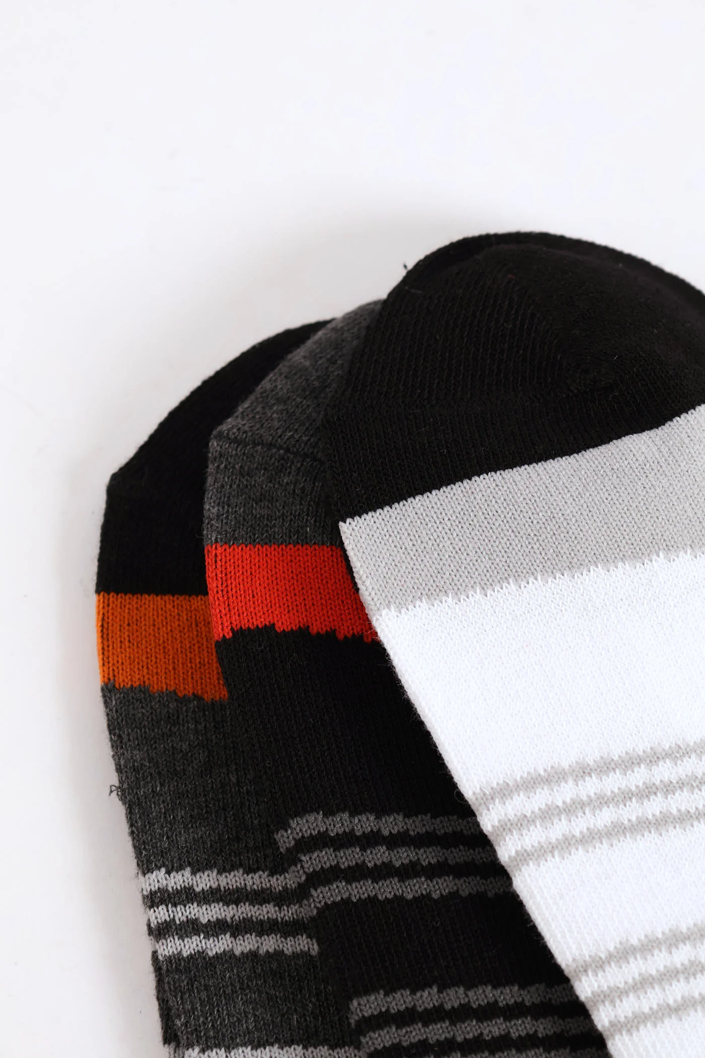 3 Pack Fashion Low Cut Socks - White/Black/Grey - Image 2