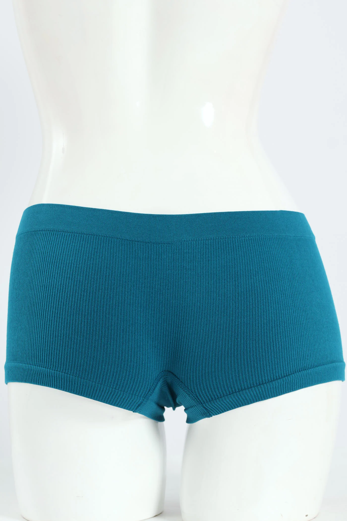 3 Pack Fashion Seamless Boyleg Panties - Teal/Black/Silver - Image 2