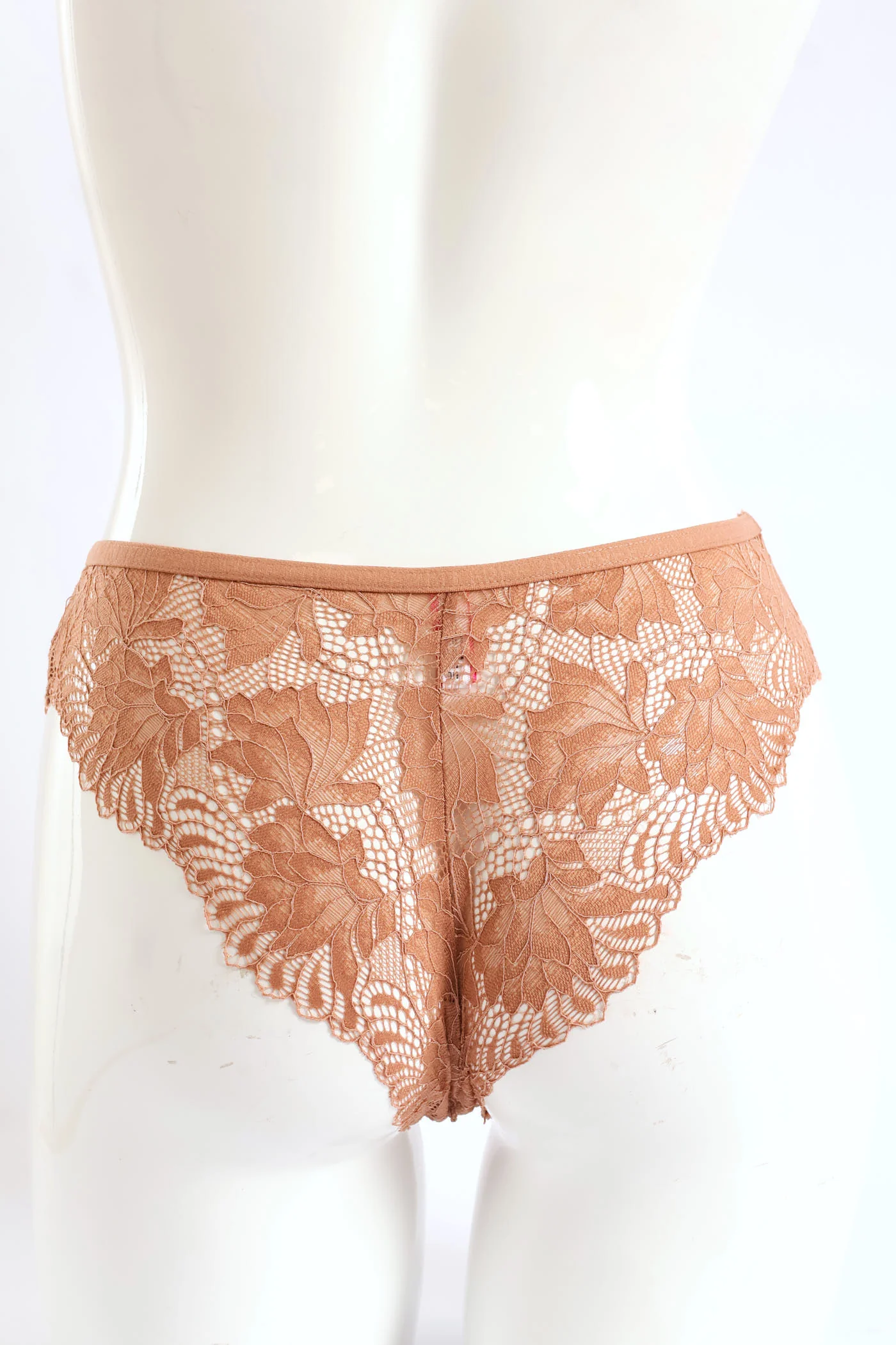 3 Pack Galloon Lace Brazilian Panties - Caramel/Espresso - Image 4