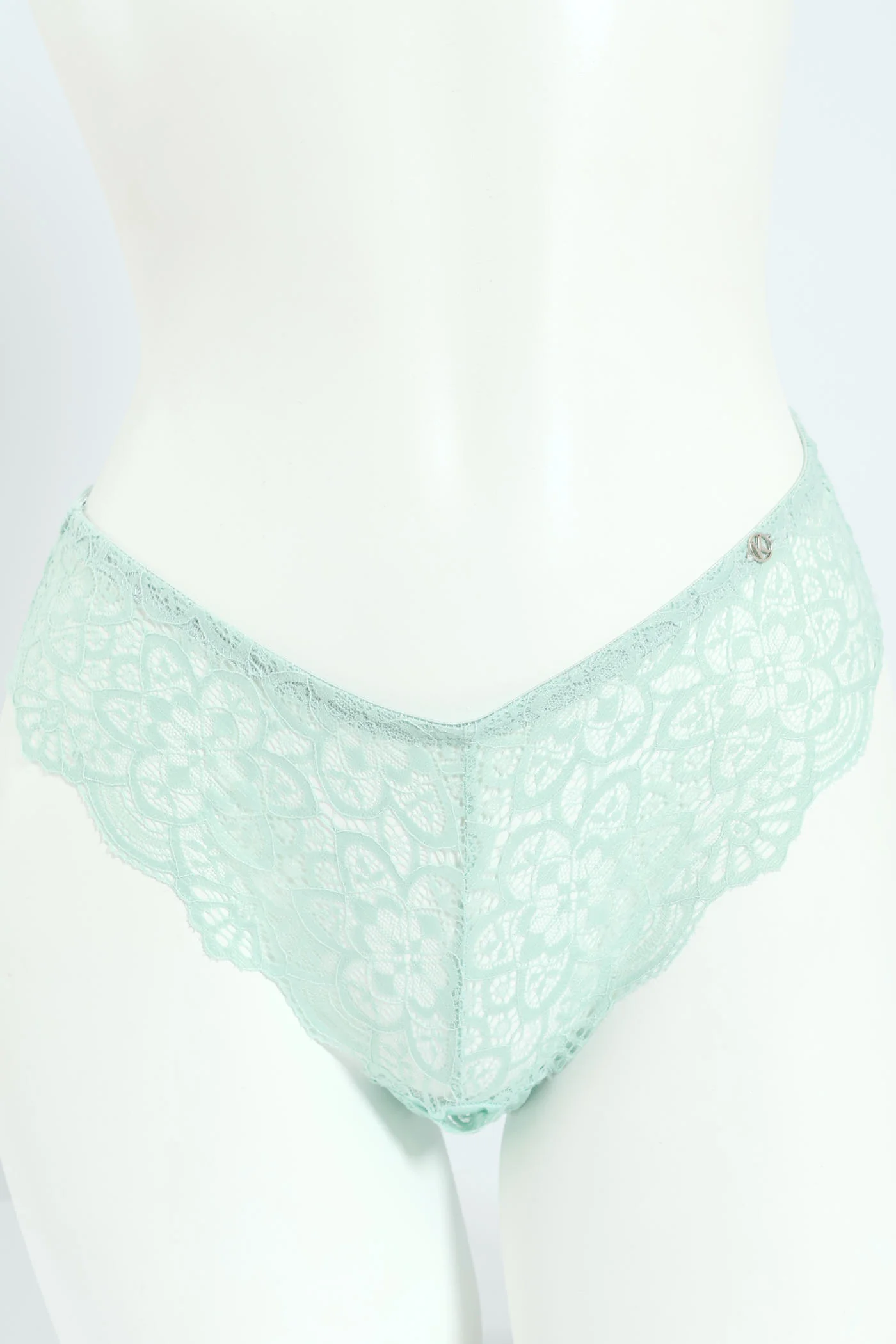 3 Pack Galloon Lace Brazilian Panties - Jade/Harbour/Mocha - Image 4