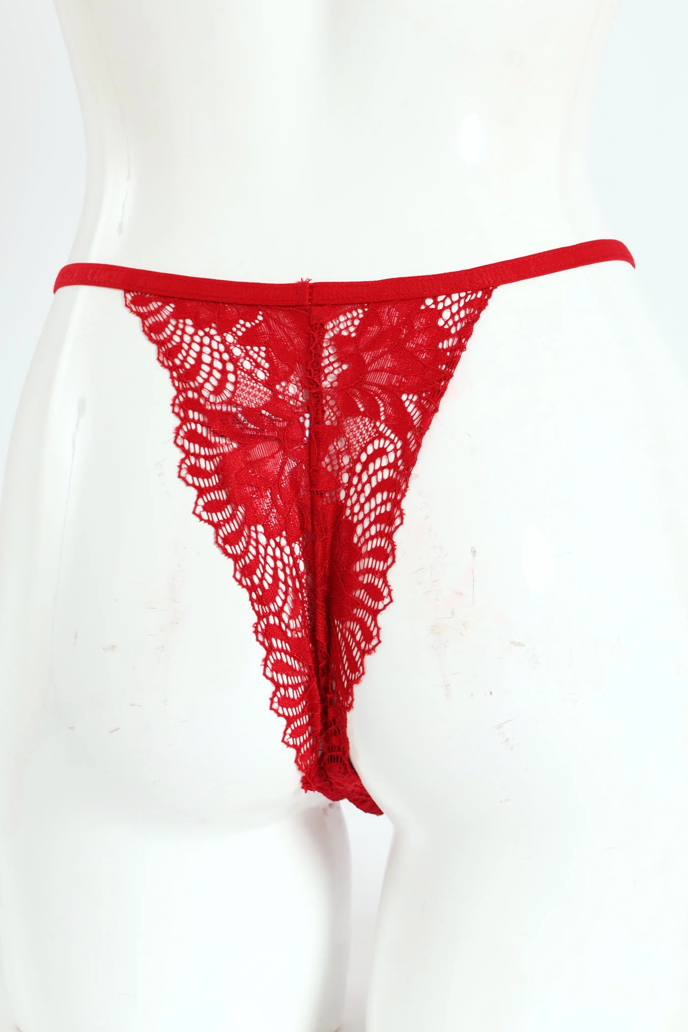 3 Pack Galloon Lace Brazilian Panties - Red/Black/Milk - Image 2