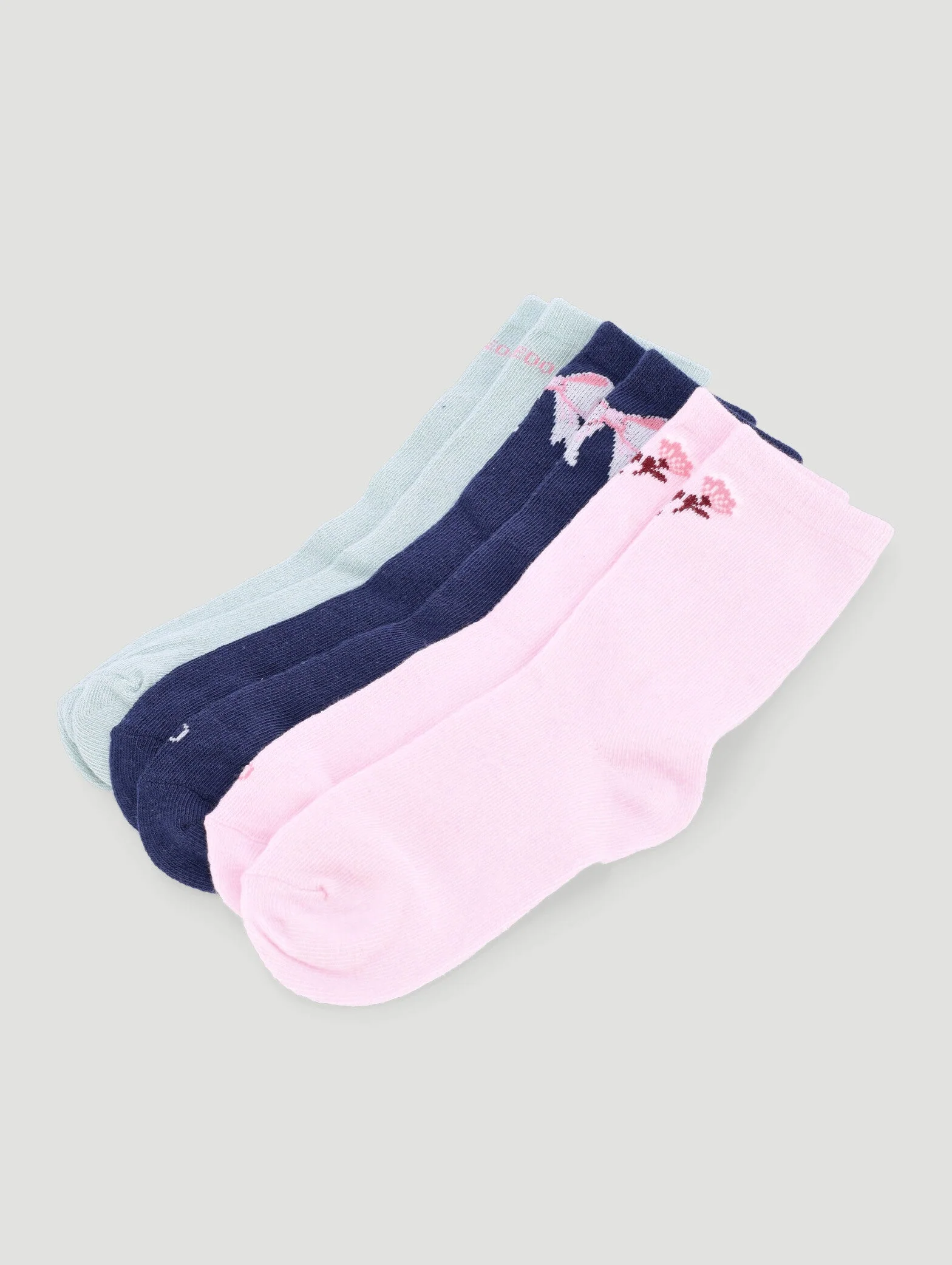 Keedo 3 Pack Girls Bow Cotton Sock - Image 2