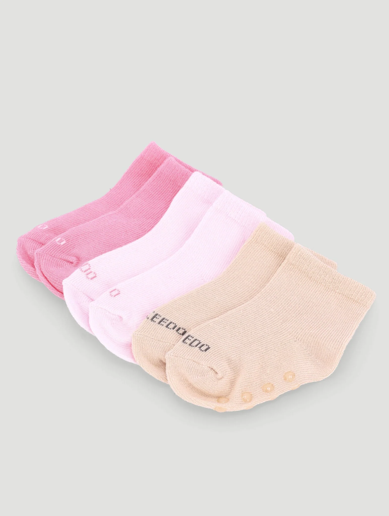 Keedo 3 Pack Girls Plain Cotton Sock - Image 2