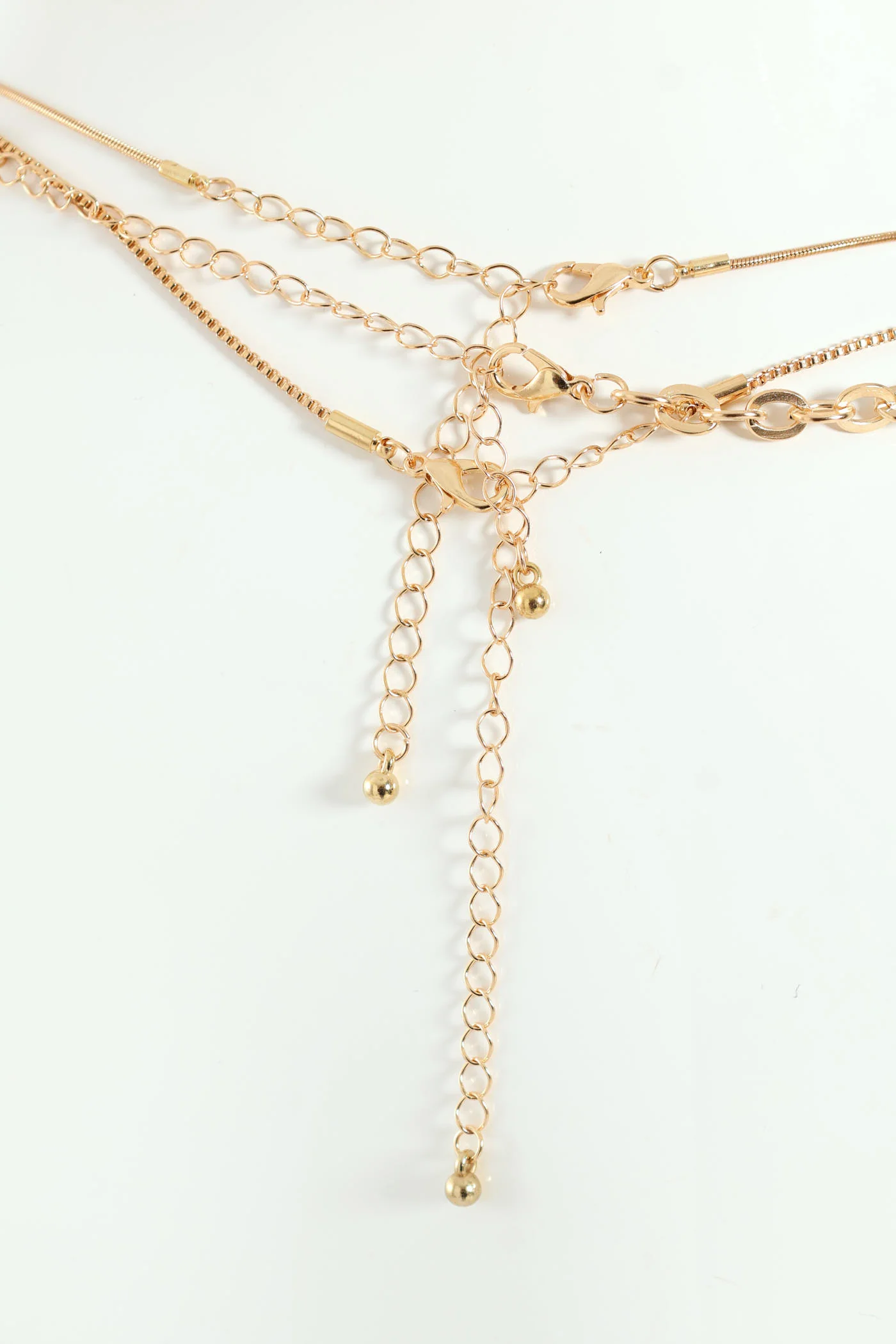 3 Pack Gold Bar Necklace - Gold - Image 2