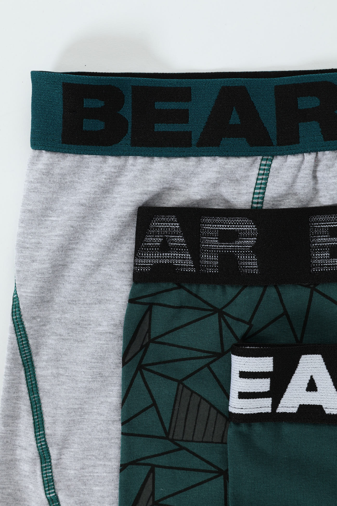 3 Pack Kite Print Bodyshorts - Green/Grey - Image 2
