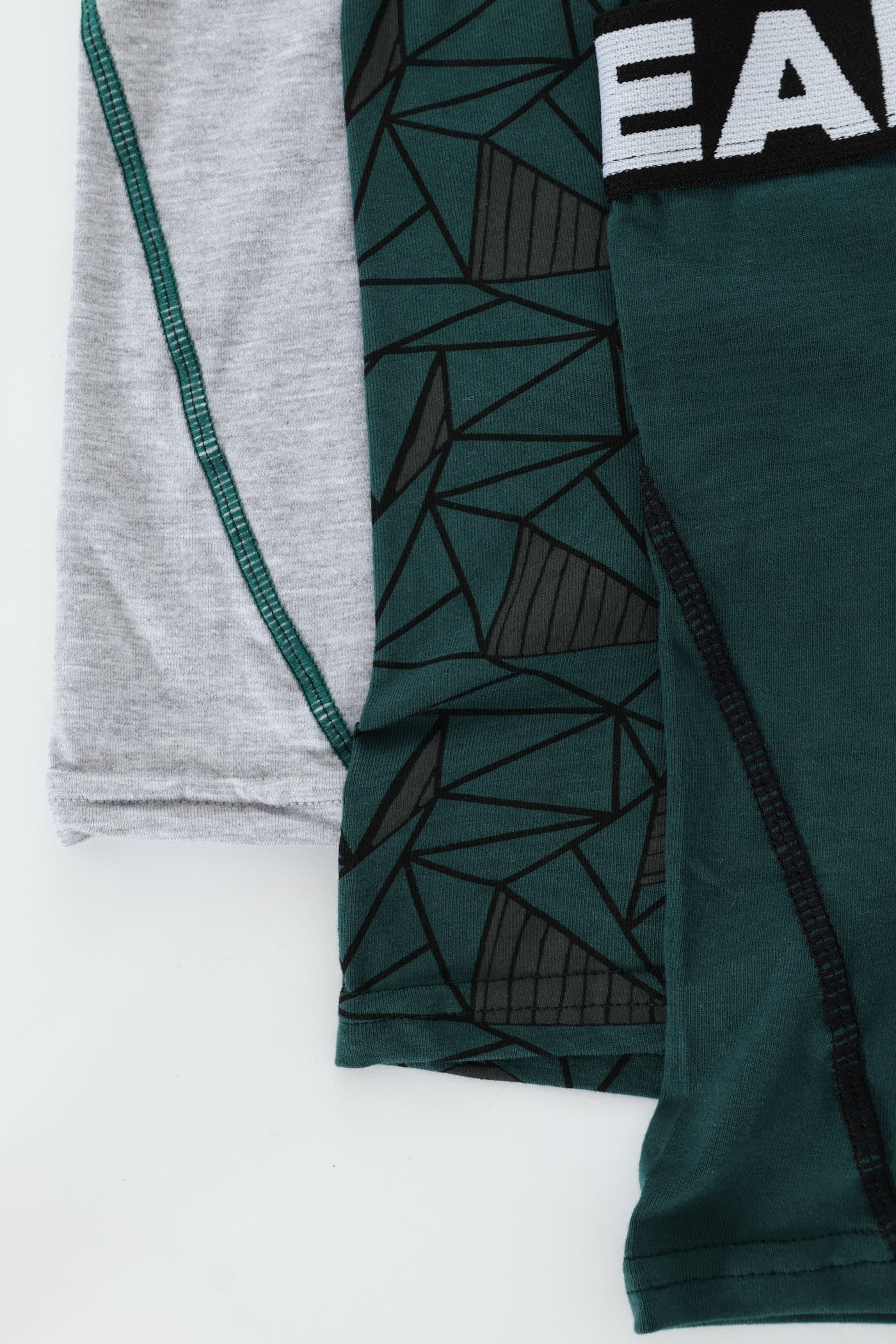3 Pack Kite Print Bodyshorts - Green/Grey - Image 3