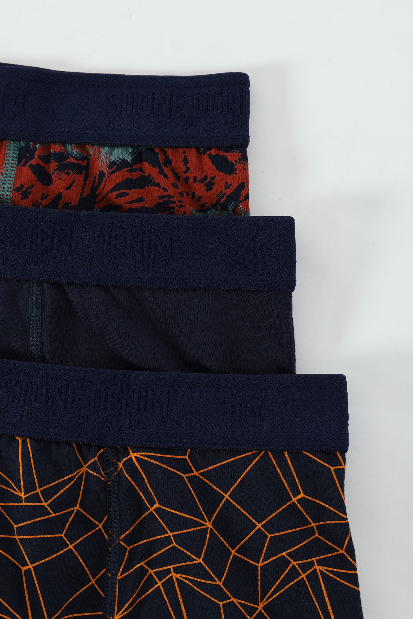 3 Pack Hi Fashion Trunks - Navy - Image 3
