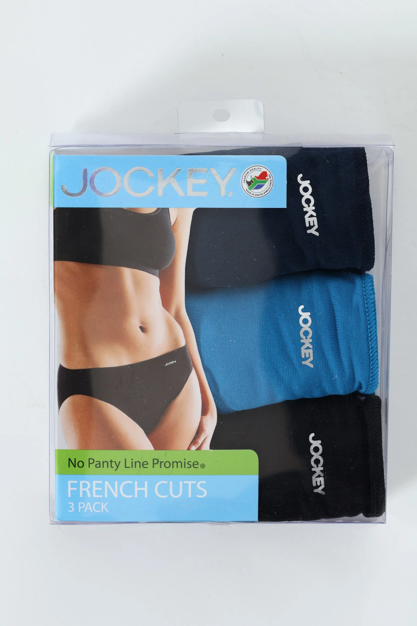 3 Pack Hi-Cut Plain Panties - Navy/Blue/Black - Image 3