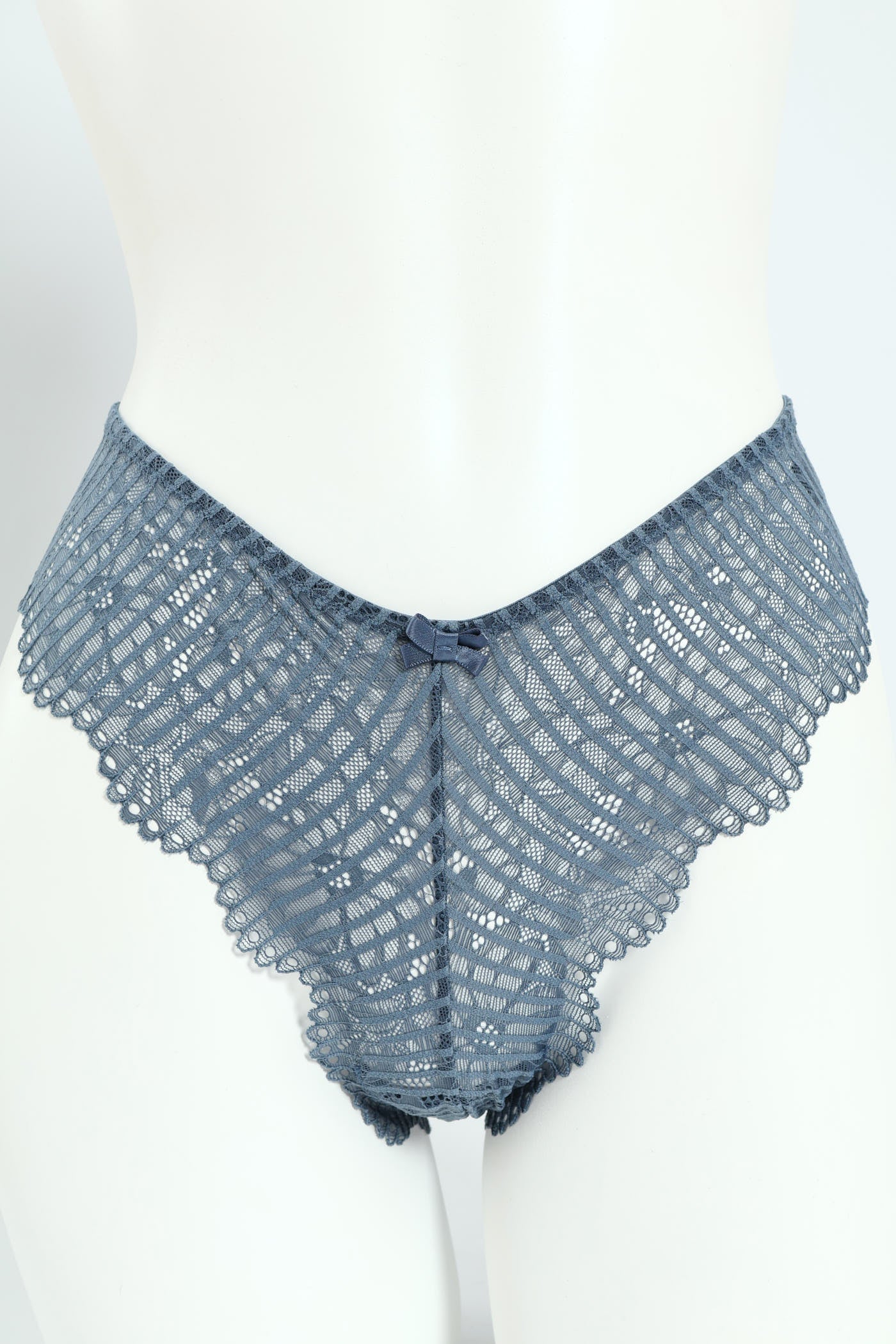 3 Pack Lace Brazilian Panties - Grey/Rose/Navy - Image 4