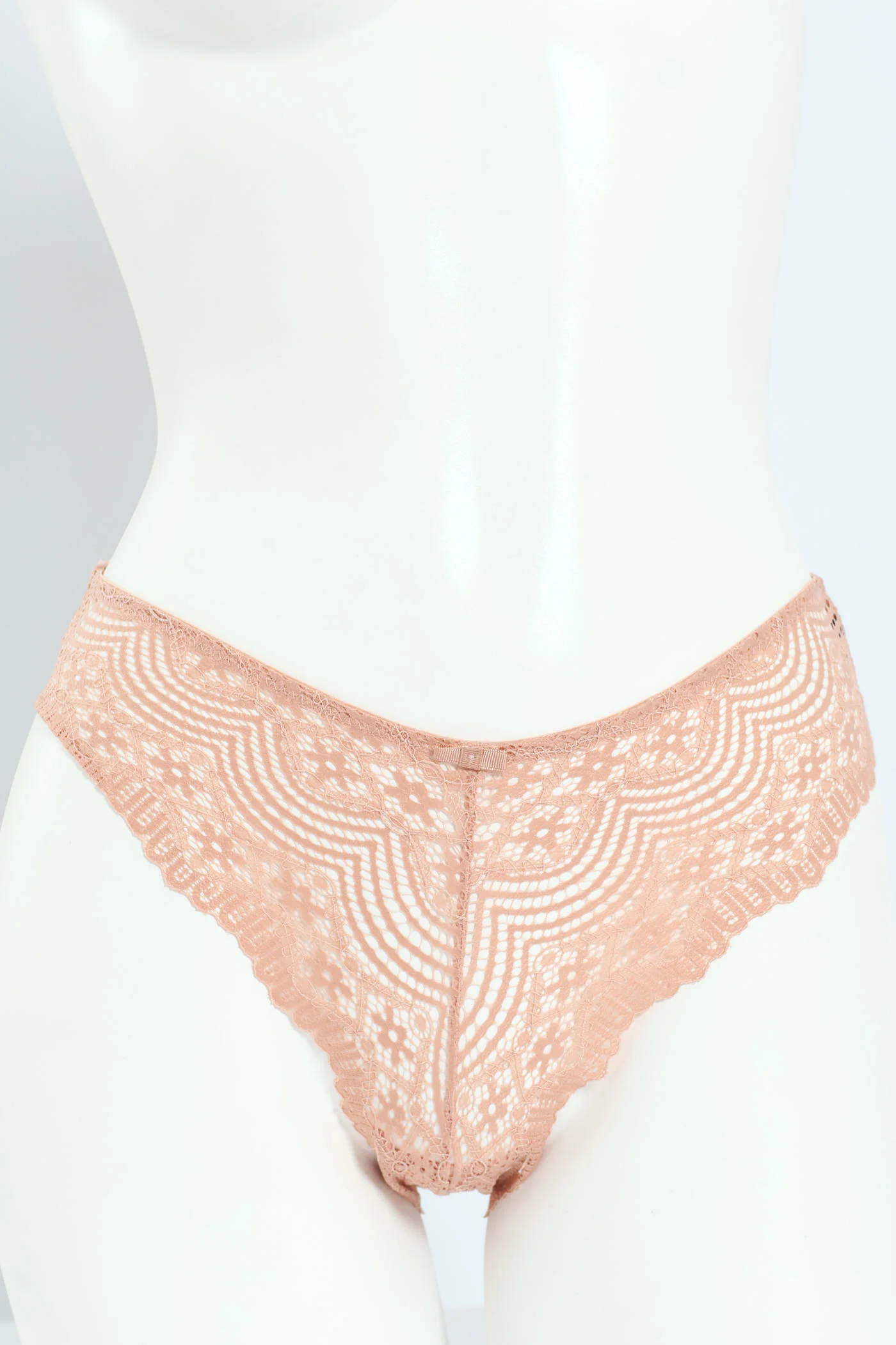 3 Pack Lace Brazilian Panties - Sage/Stone/Rose - Image 2