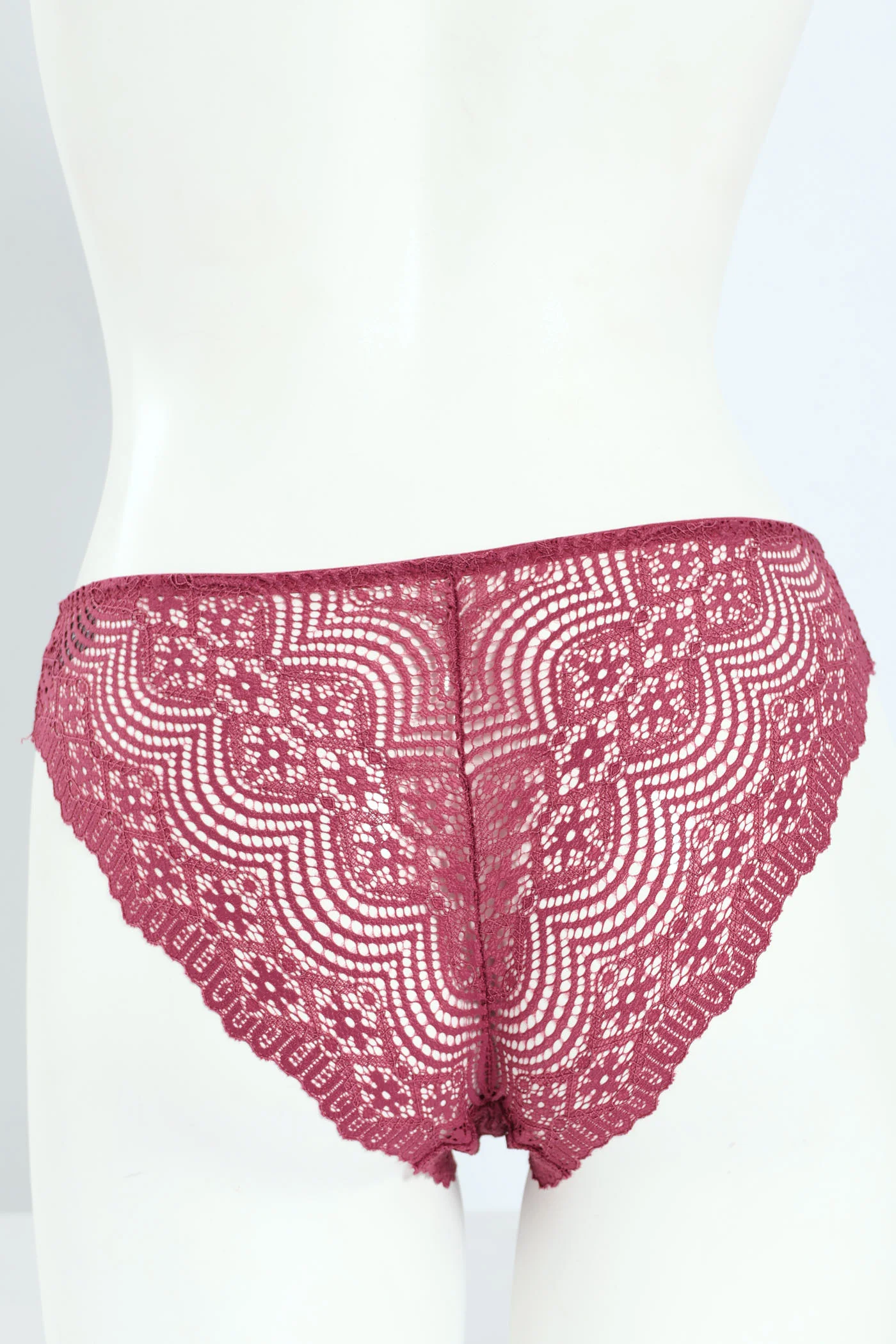 3 Pack Lace Brazilian Panties - Sage/Stone/Rose - Image 3